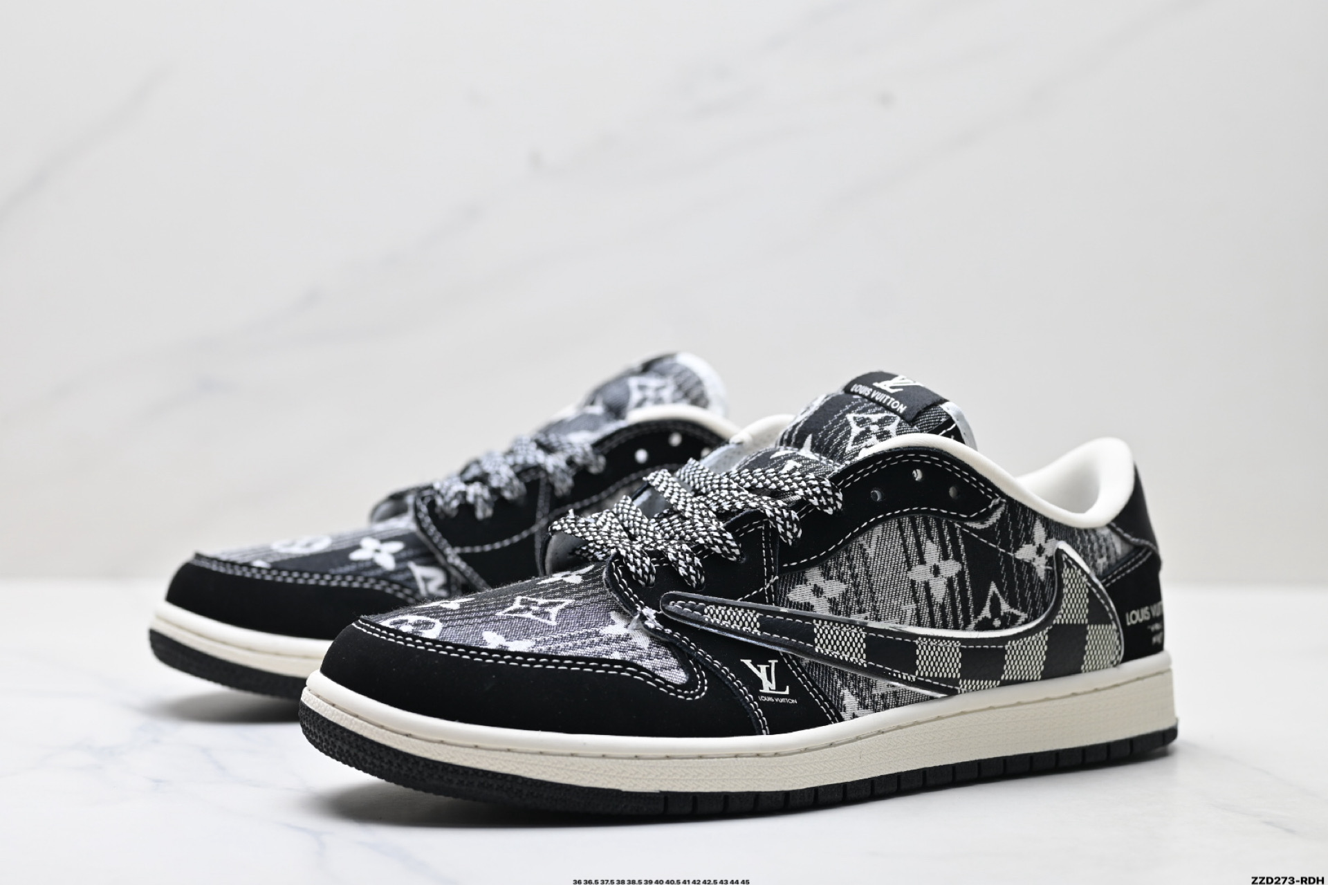 Nike Air Jordan 1 x Travis Scott AJ1倒勾 乔一倒钩 ‘DIY’定制 耐克 低帮文化篮球鞋 XS2025-063