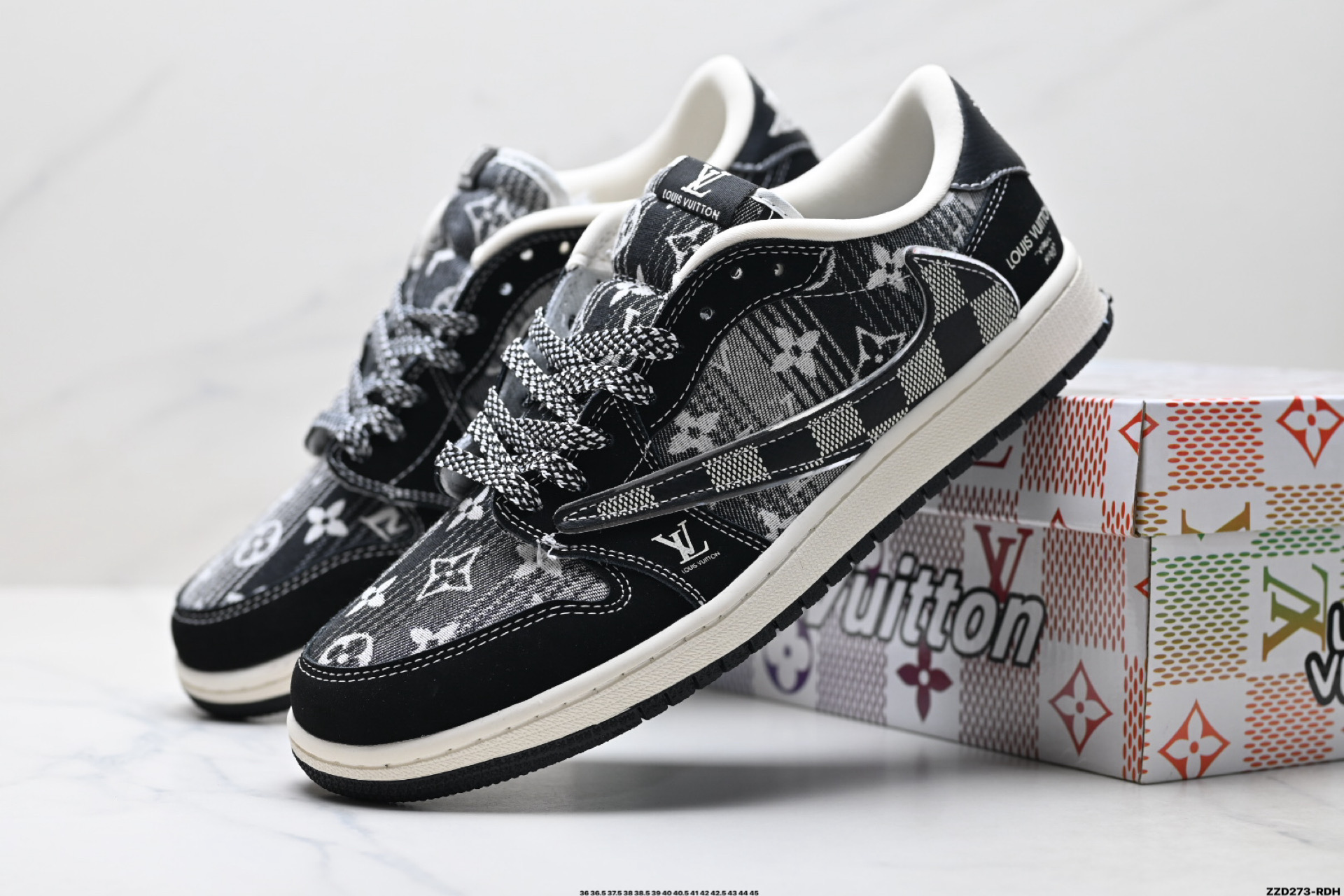 Nike Air Jordan 1 x Travis Scott AJ1倒勾 乔一倒钩 ‘DIY’定制 耐克 低帮文化篮球鞋 XS2025-063