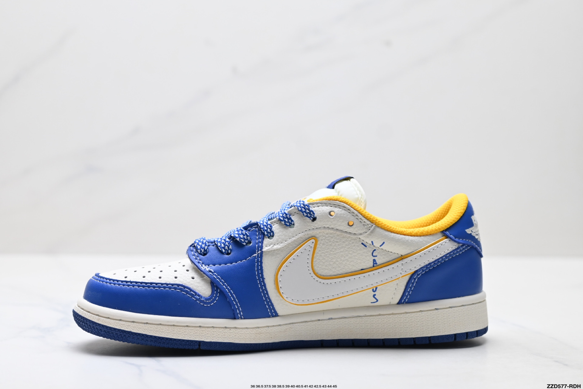 Nike Air Jordan 1 x Travis Scott AJ1倒勾 乔一倒钩 ‘DIY’定制 耐克 低帮文化篮球鞋 XB1979-012