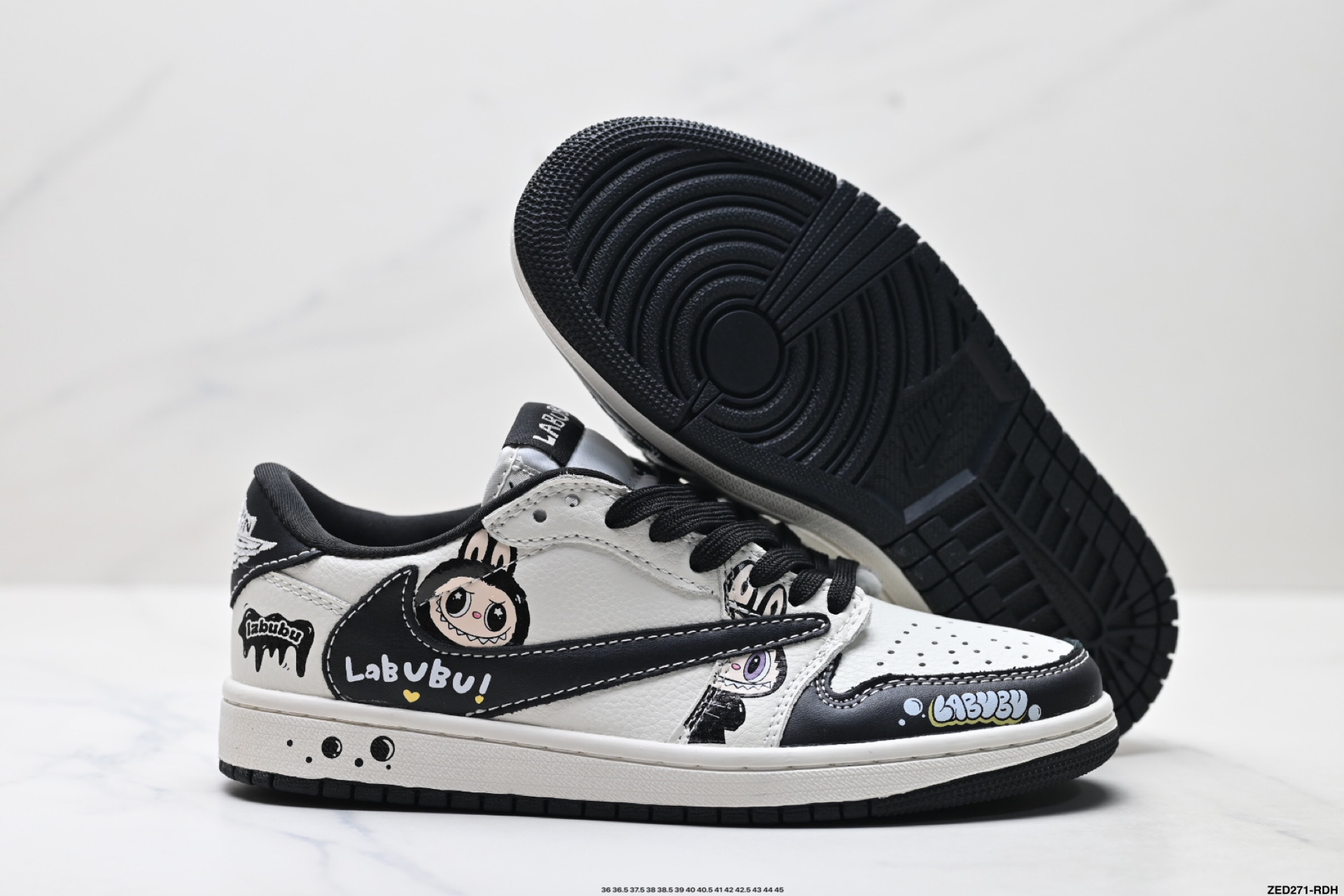 Nike Air Jordan 1 x Travis Scott AJ1倒勾 乔一倒钩 ‘DIY’定制 耐克 低帮文化篮球鞋 JW1188-161