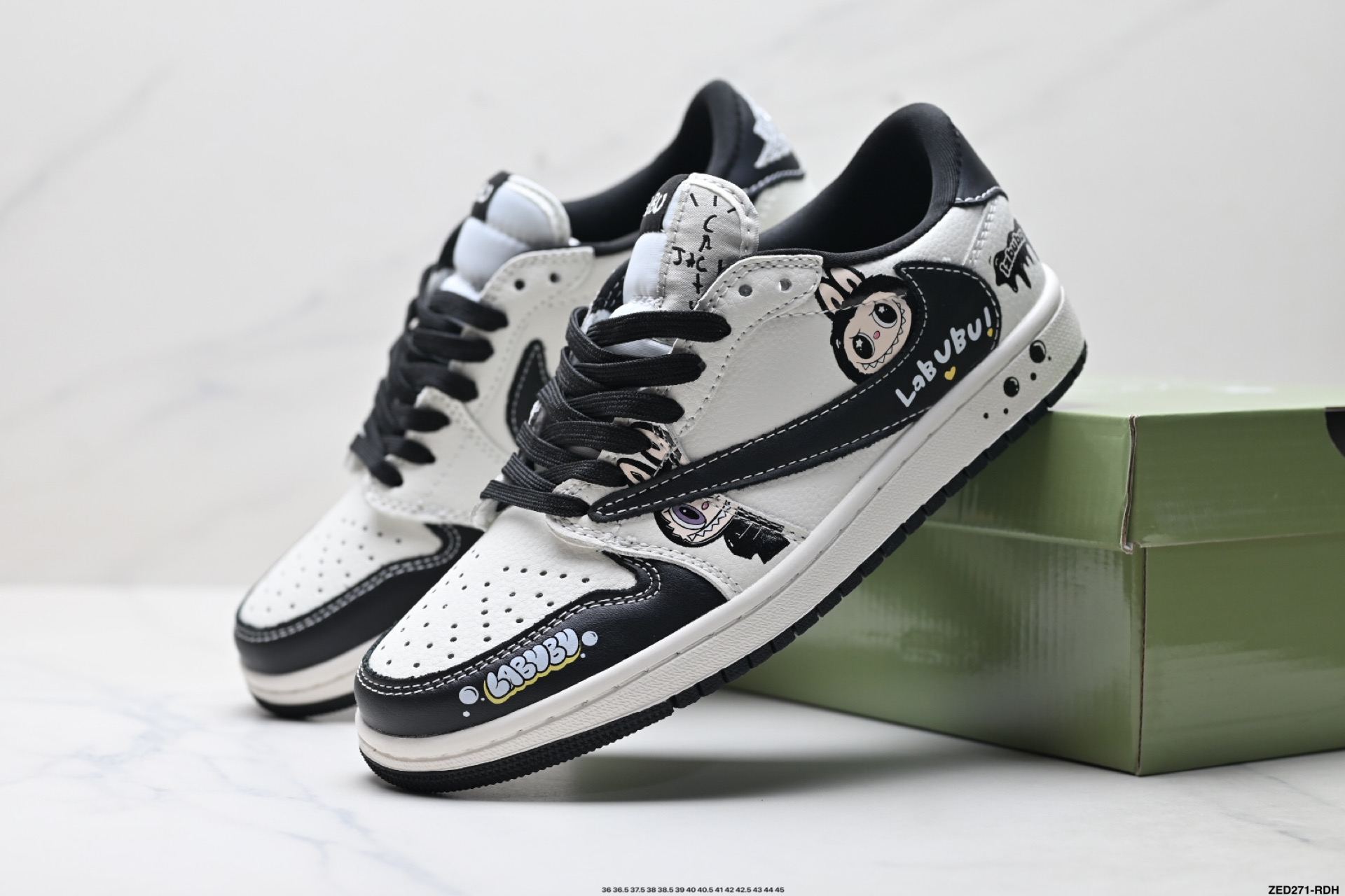 Nike Air Jordan 1 x Travis Scott AJ1倒勾 乔一倒钩 ‘DIY’定制 耐克 低帮文化篮球鞋 JW1188-161