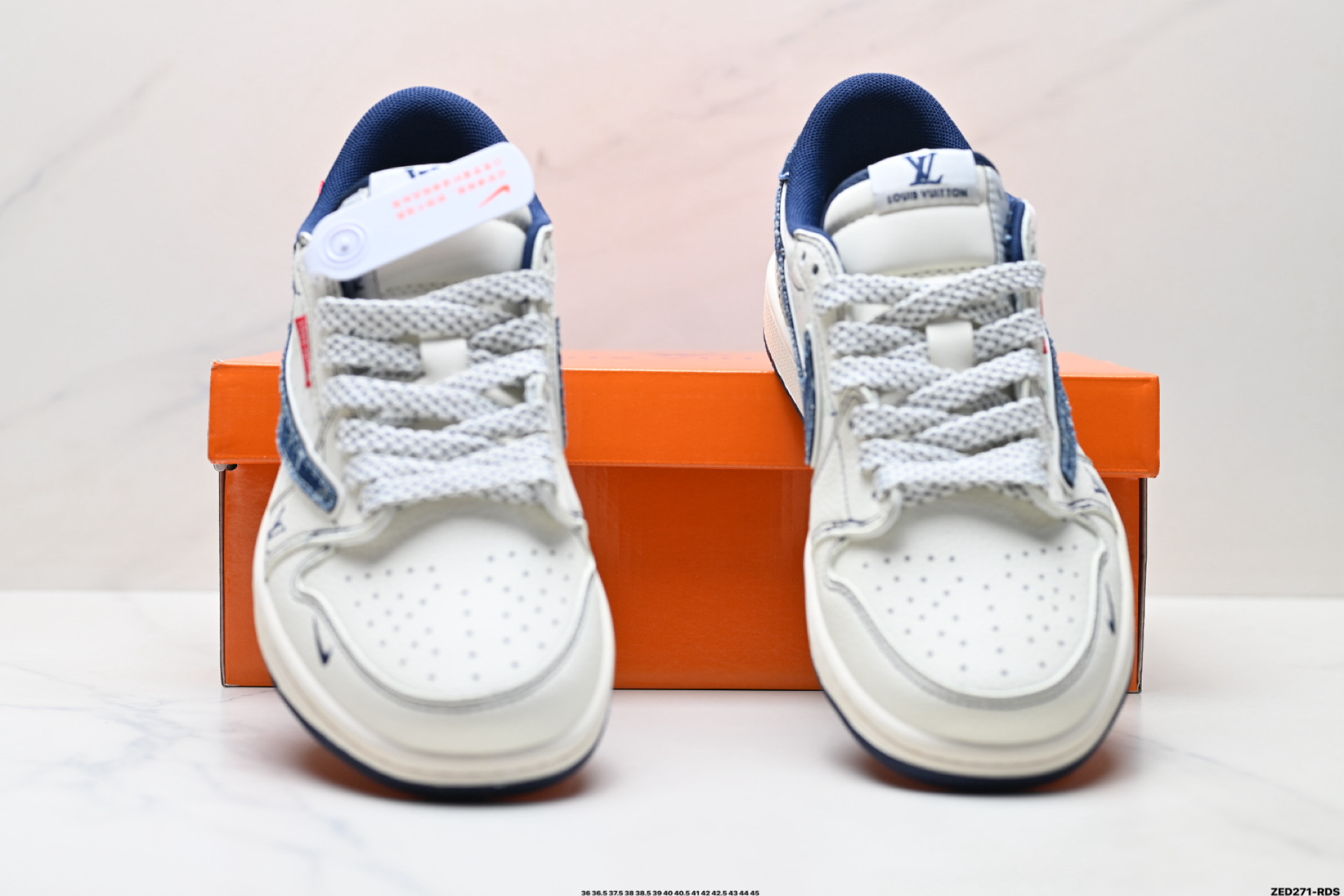 Nike Air Jordan 1 x Travis Scott AJ1倒勾 乔一倒钩 ‘DIY’定制 耐克 低帮文化篮球鞋 CX5050-Y16