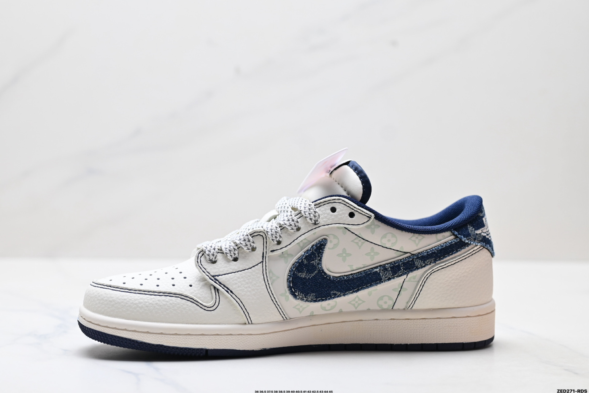 Nike Air Jordan 1 x Travis Scott AJ1倒勾 乔一倒钩 ‘DIY’定制 耐克 低帮文化篮球鞋 CX5050-Y16