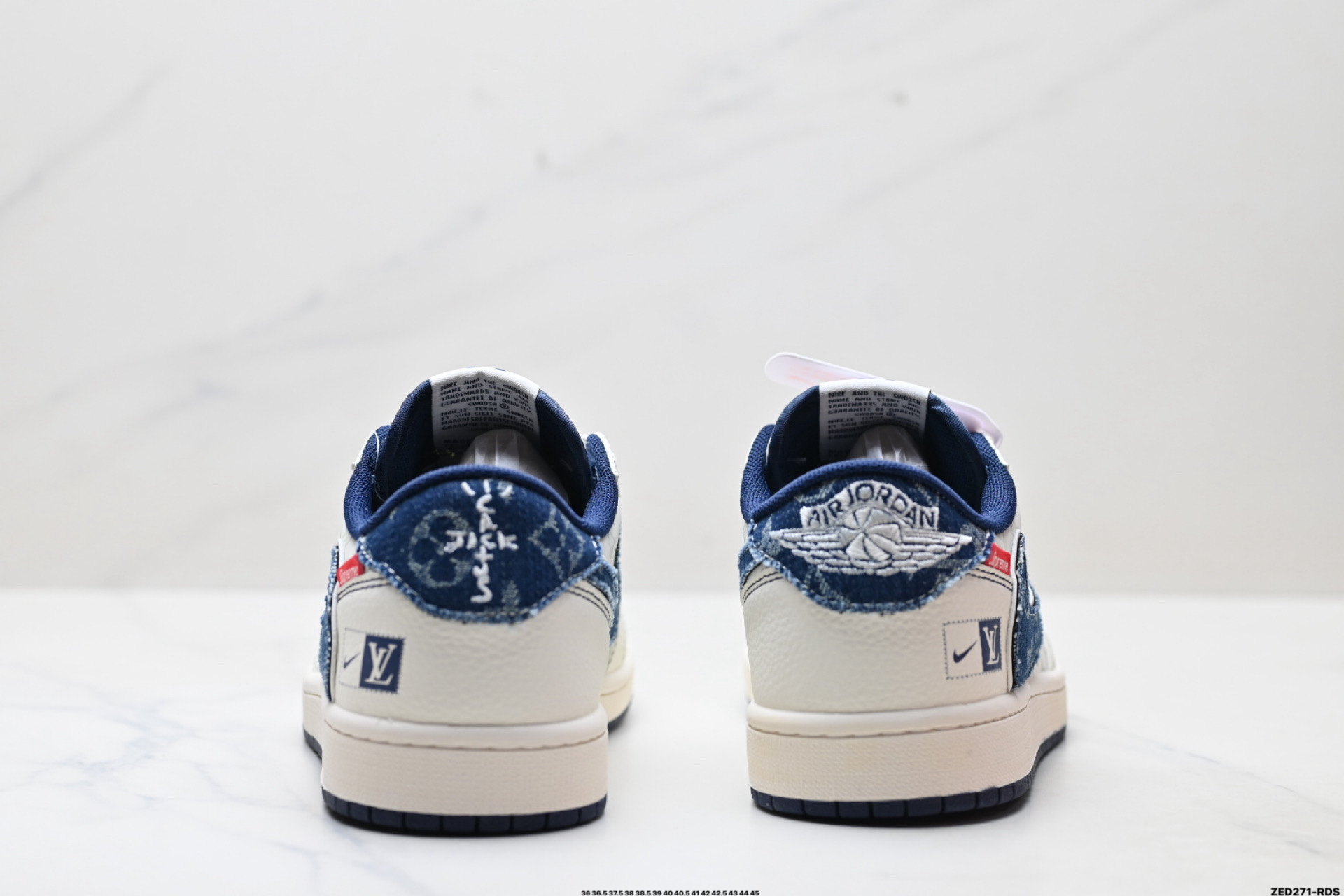 Nike Air Jordan 1 x Travis Scott AJ1倒勾 乔一倒钩 ‘DIY’定制 耐克 低帮文化篮球鞋 CX5050-Y16