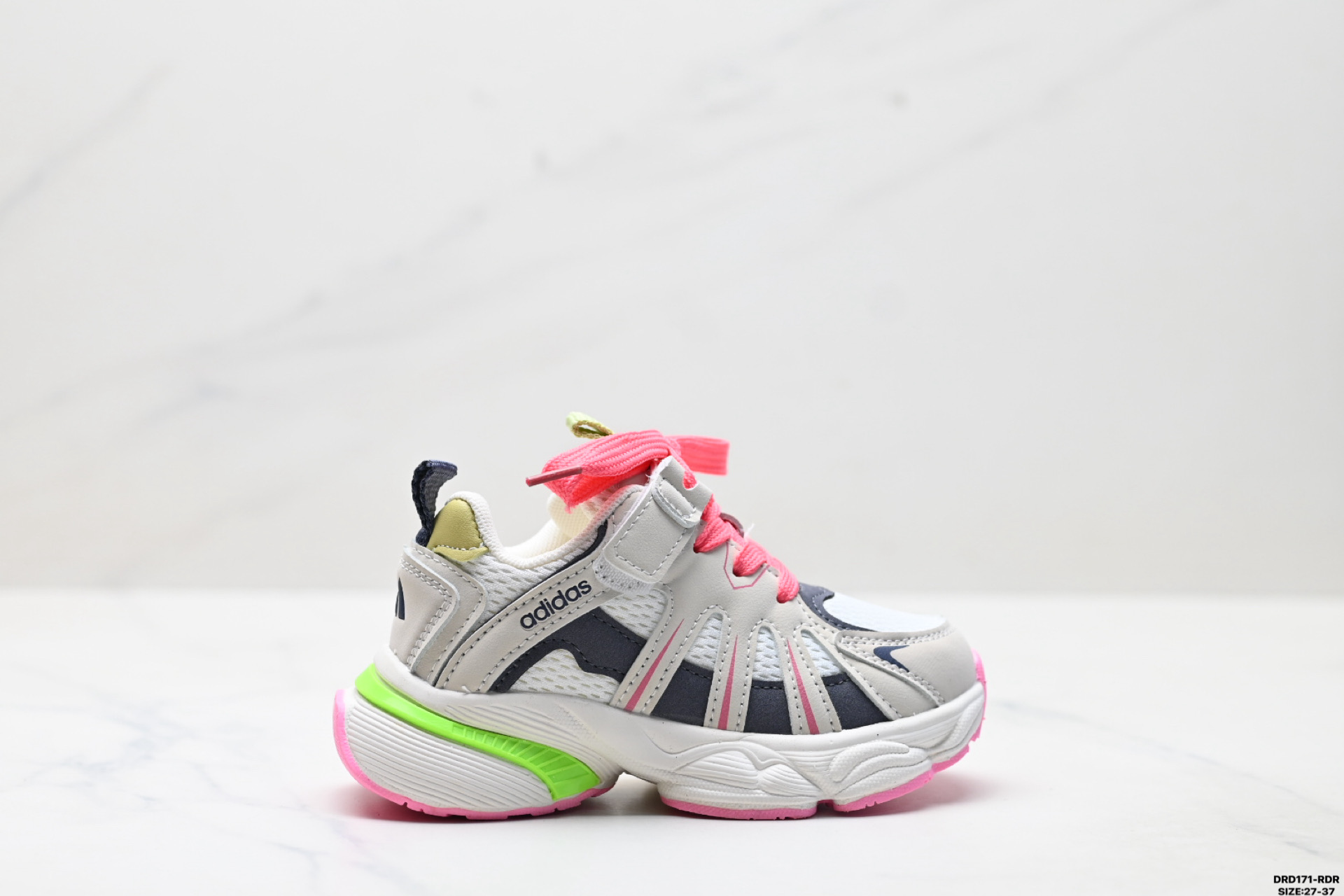 童鞋✅Adidas 阿迪达斯 太空革网面 时尚 百搭设计舒适 防滑透气 低帮 儿童休闲鞋 尺码：27-37 ID：DRD171-RDR-选品中心