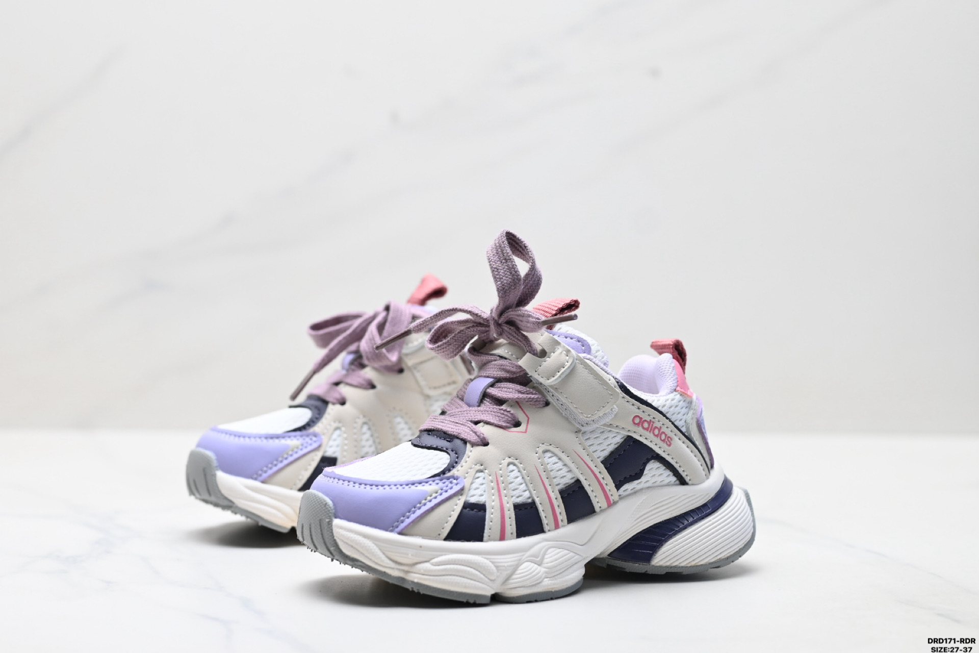 图片[4]-童鞋✅Adidas 阿迪达斯 太空革网面 时尚 百搭设计舒适 防滑透气 低帮 儿童休闲鞋 尺码：27-37 ID：DRD171-RDR-选品中心