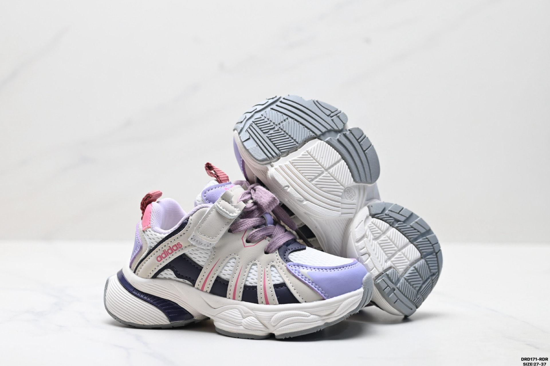 图片[5]-童鞋✅Adidas 阿迪达斯 太空革网面 时尚 百搭设计舒适 防滑透气 低帮 儿童休闲鞋 尺码：27-37 ID：DRD171-RDR-选品中心