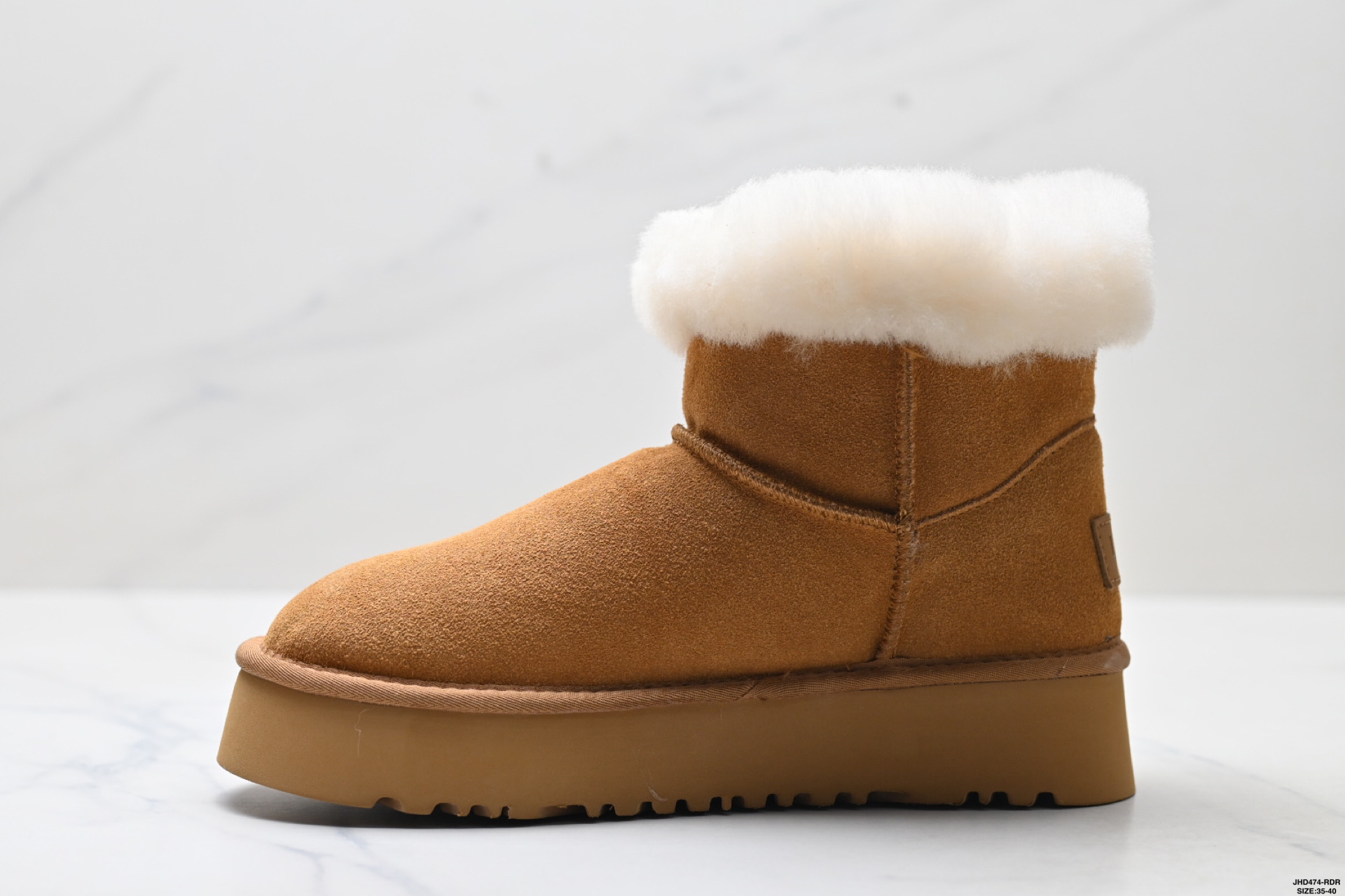 UGG厚底鞋保暖減震 加绒潮流 牛角扣 时尚百搭 短筒 雪地靴