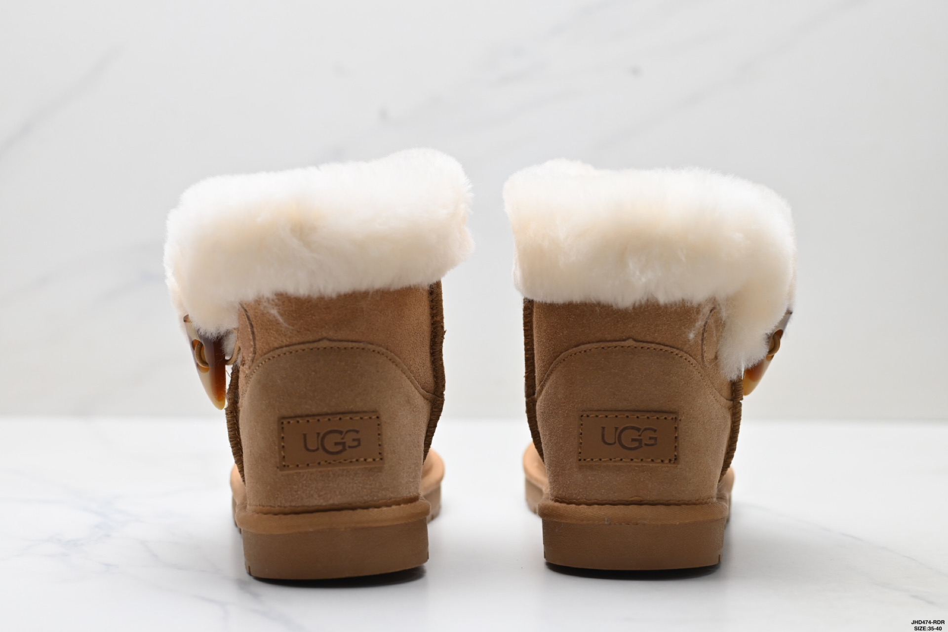 UGG保暖減震 加绒潮流 牛角扣 时尚百搭 短筒 雪地靴