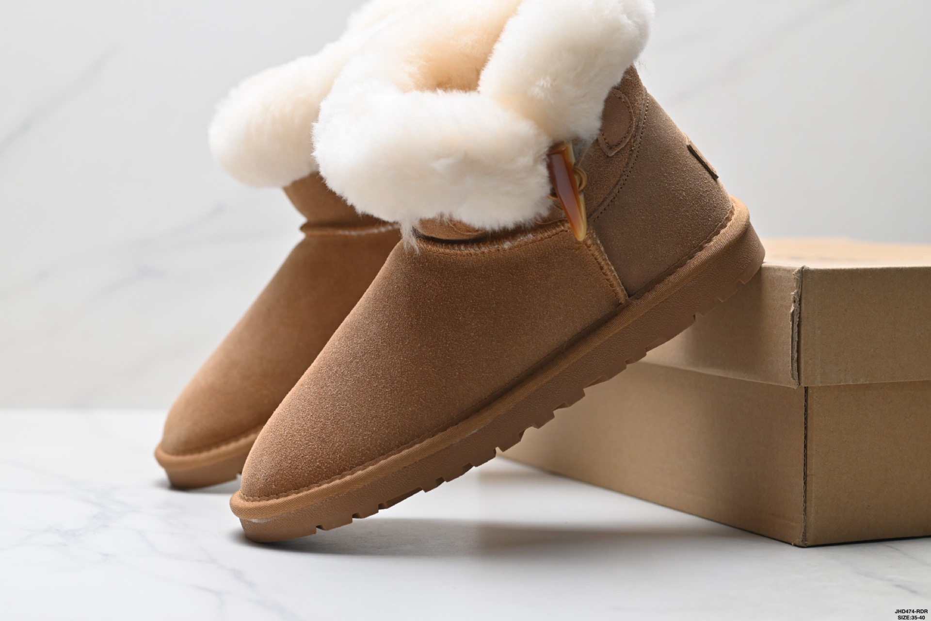 UGG保暖減震 加绒潮流 牛角扣 时尚百搭 短筒 雪地靴