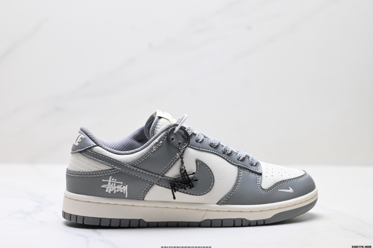 Nike Dunk Low Retro: נעלי סניקרס אופנתיות לגברים ולנשים - אפור/לבן 1 Nike Dunk Low Retro: נעלי סניקרס אופנתיות לגברים ולנשים – אפור/לבן