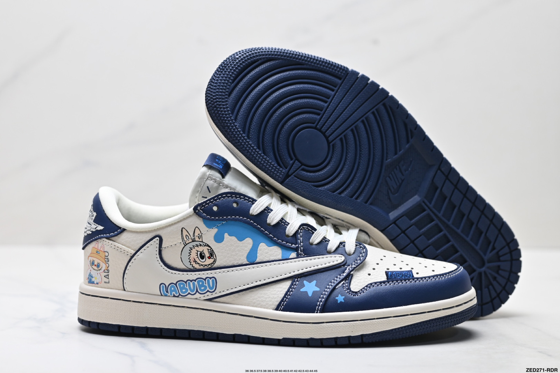 Nike Air Jordan 1 x Travis Scott AJ1倒勾 乔一倒钩 ‘DIY’定制 耐克 低帮文化篮球鞋 DZ5899-017