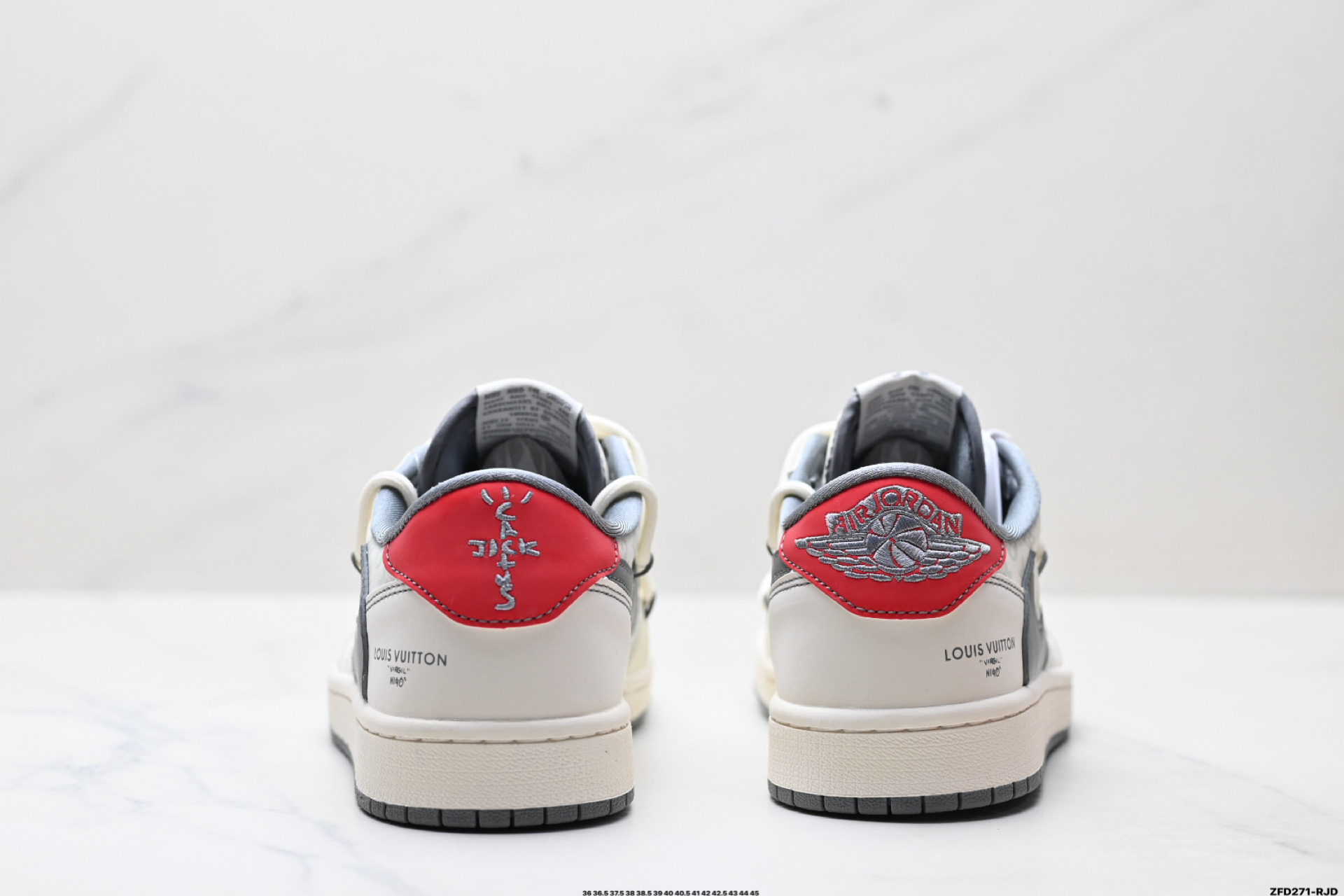 Nike Air Jordan 1 x Travis Scott AJ1倒勾 乔一倒钩 ‘DIY’定制 耐克 低帮文化篮球鞋 HT5088-605