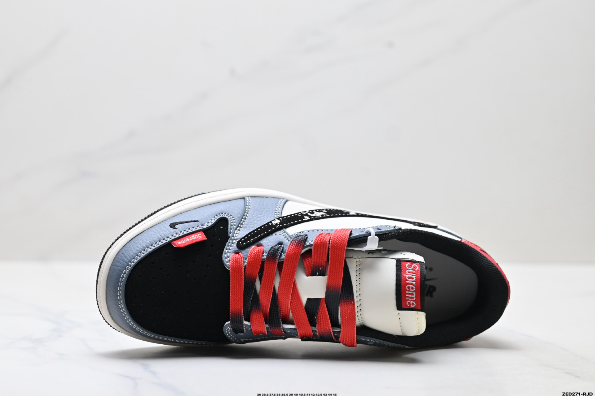 Nike Air Jordan 1 x Travis Scott AJ1倒勾 乔一倒钩 ‘DIY’定制 耐克 低帮文化篮球鞋 QW5088-202