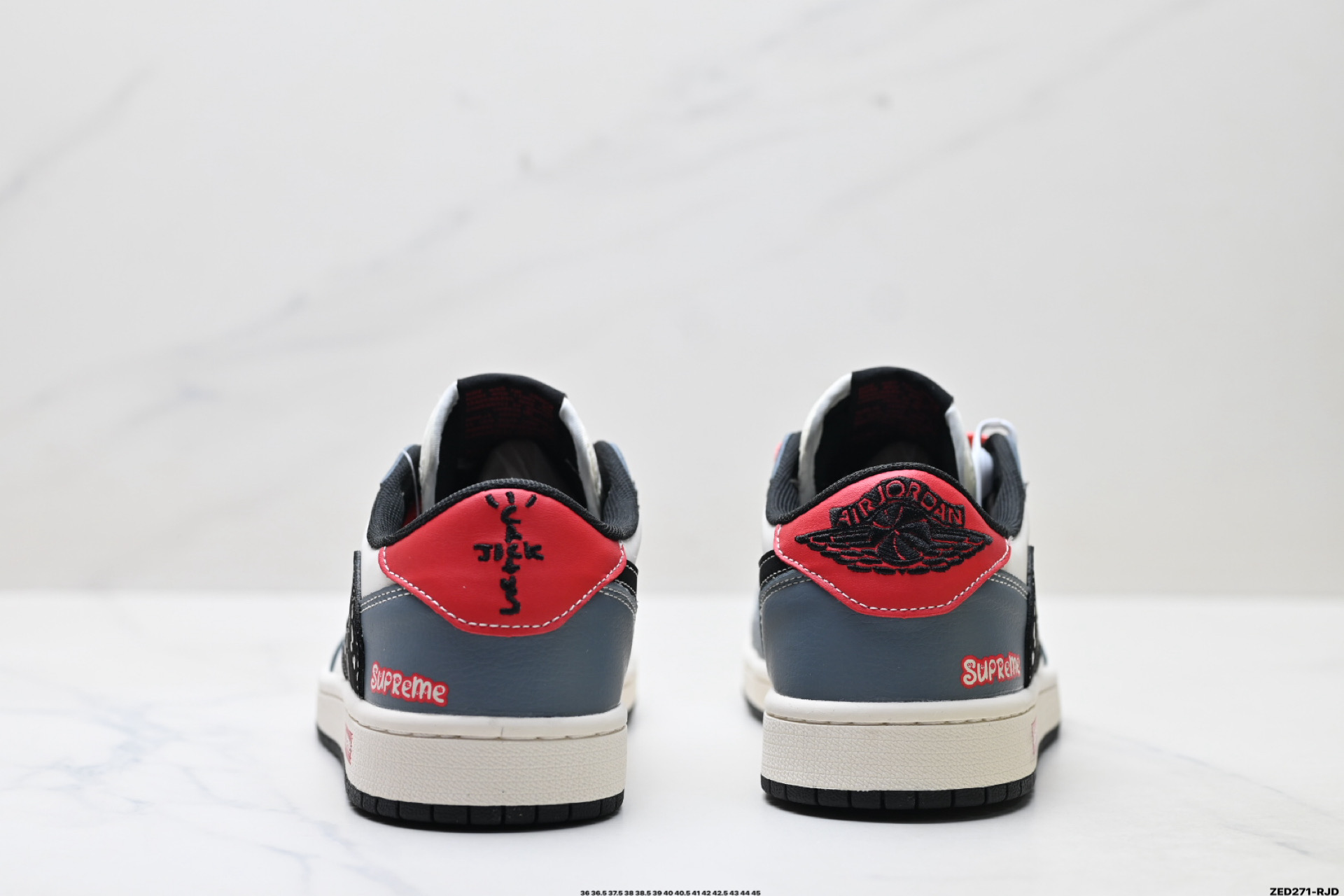 Nike Air Jordan 1 x Travis Scott AJ1倒勾 乔一倒钩 ‘DIY’定制 耐克 低帮文化篮球鞋 QW5088-202