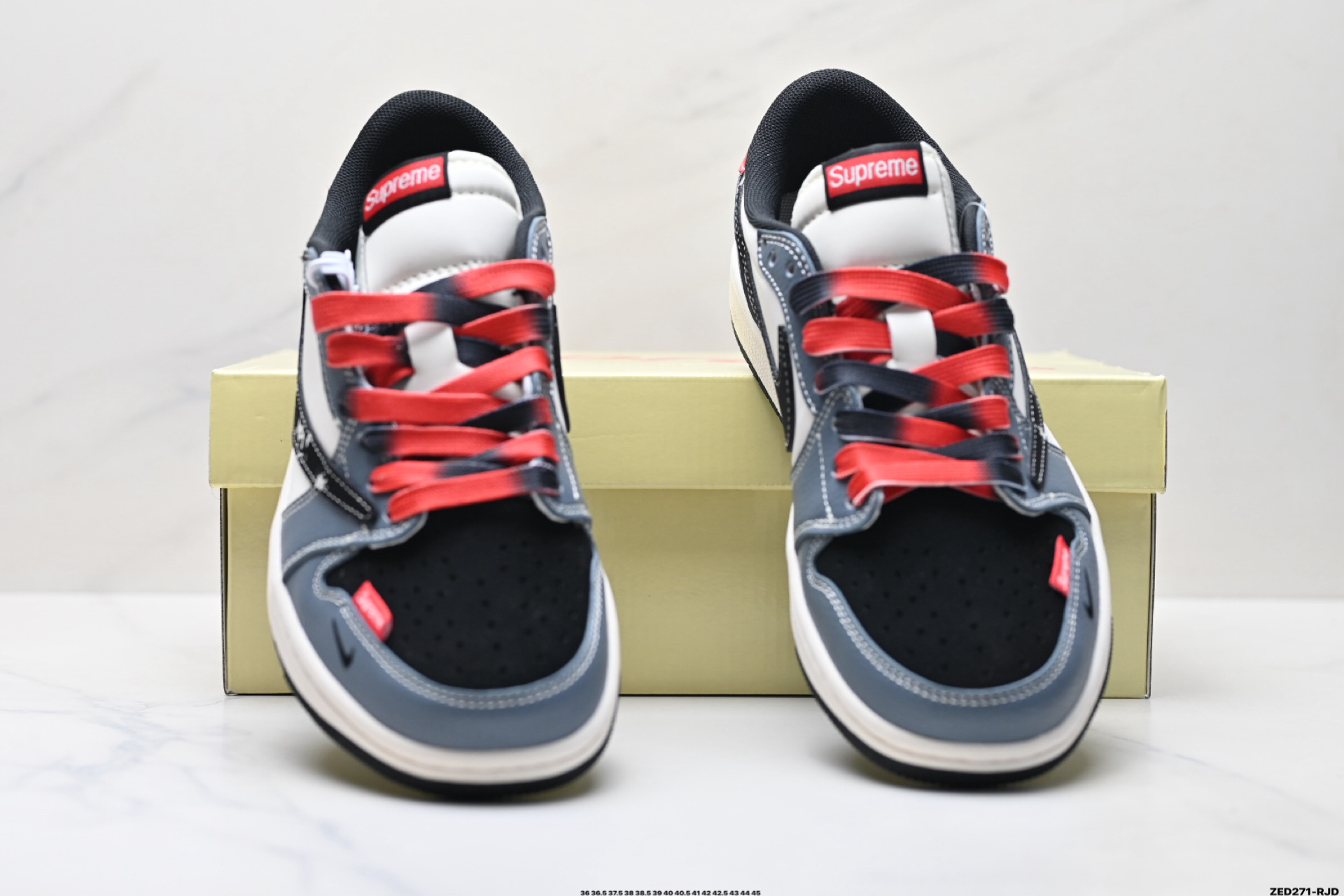 Nike Air Jordan 1 x Travis Scott AJ1倒勾 乔一倒钩 ‘DIY’定制 耐克 低帮文化篮球鞋 QW5088-202