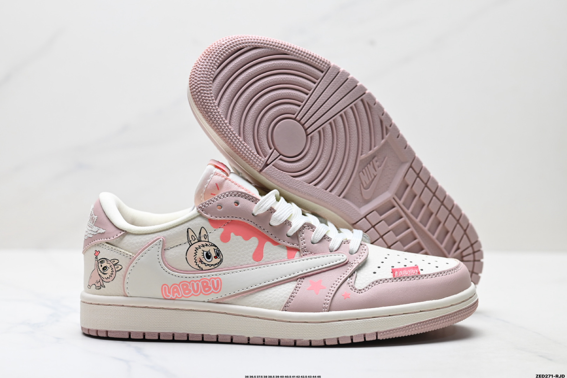 Nike Air Jordan 1 x Travis Scott AJ1倒勾 乔一倒钩 ‘DIY’定制 耐克 低帮文化篮球鞋 DZ5899-021