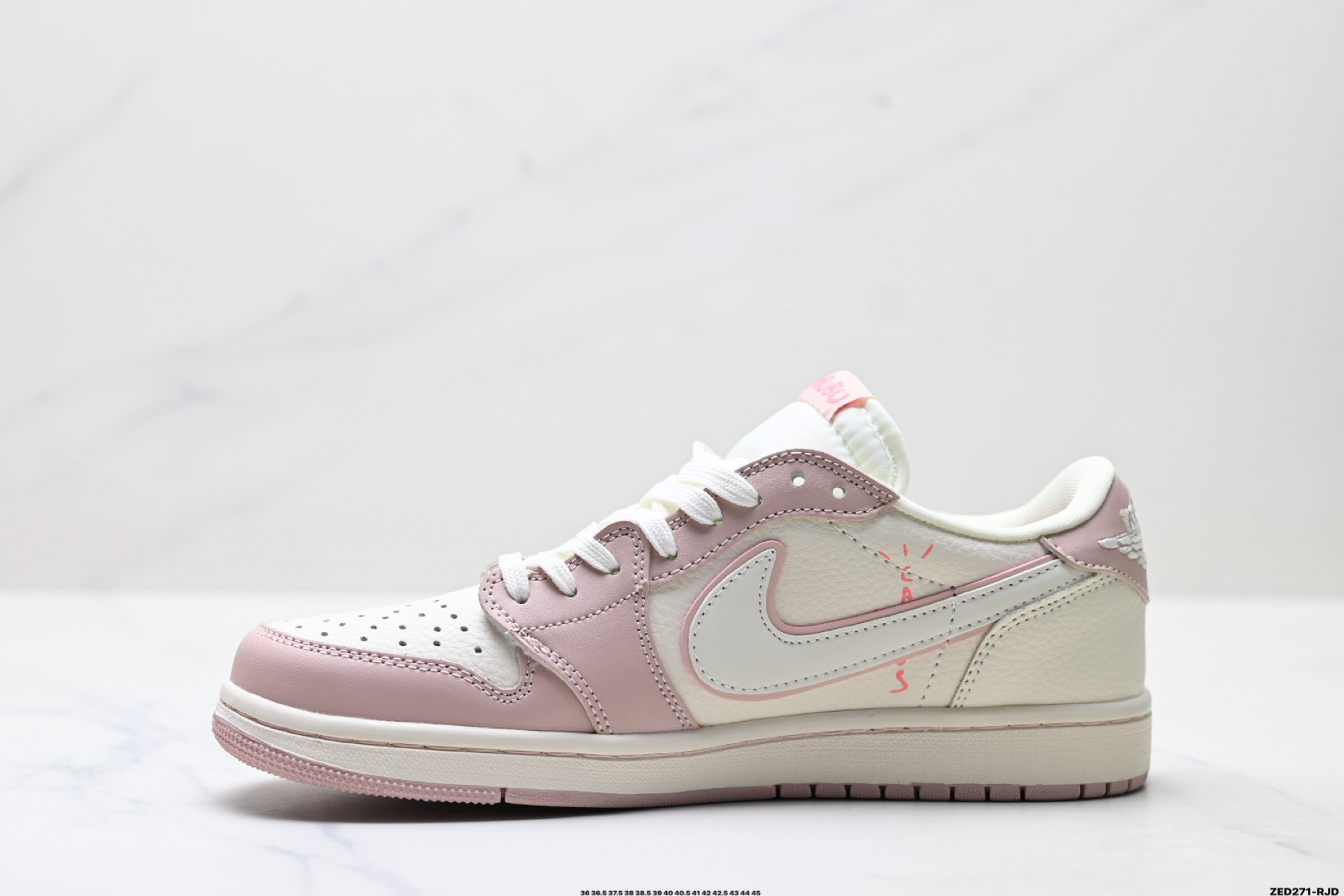 Nike Air Jordan 1 x Travis Scott AJ1倒勾 乔一倒钩 ‘DIY’定制 耐克 低帮文化篮球鞋 DZ5899-021