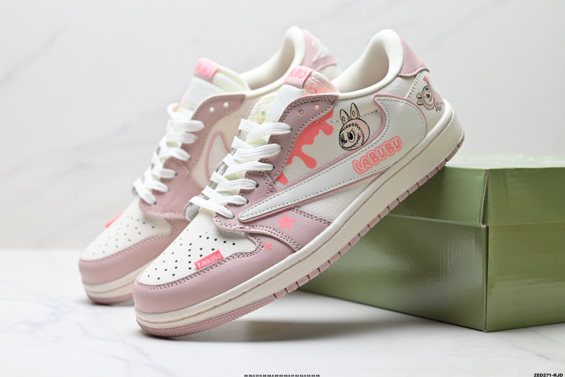 Nike Air Jordan 1 x Travis Scott AJ1倒勾 乔一倒钩 ‘DIY’定制 耐克 低帮文化篮球鞋 DZ5899-021