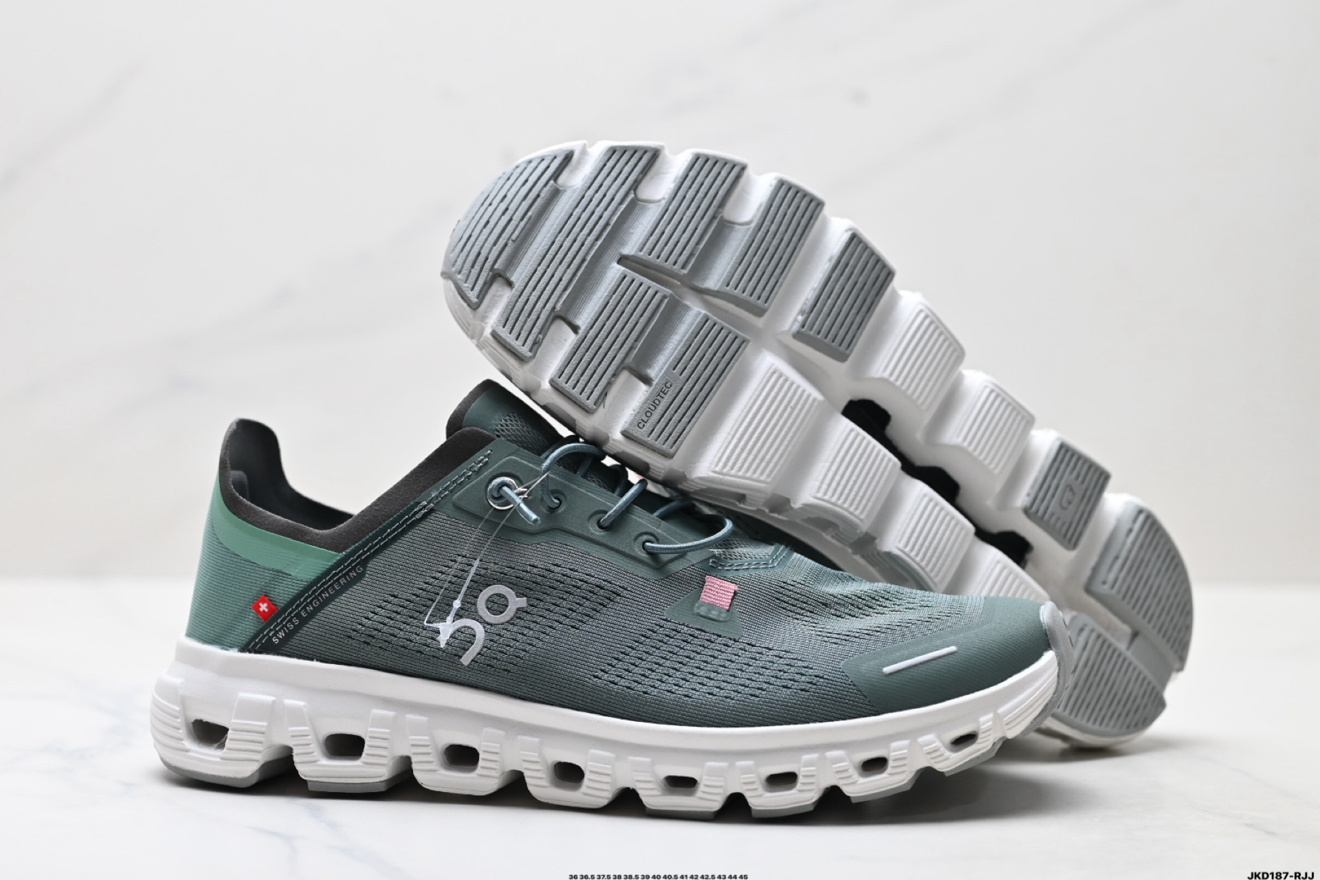 On昂跑 Cloud 6 Coast 轻量运动休闲鞋 轻量透气的工程网格结合环保人造麂皮