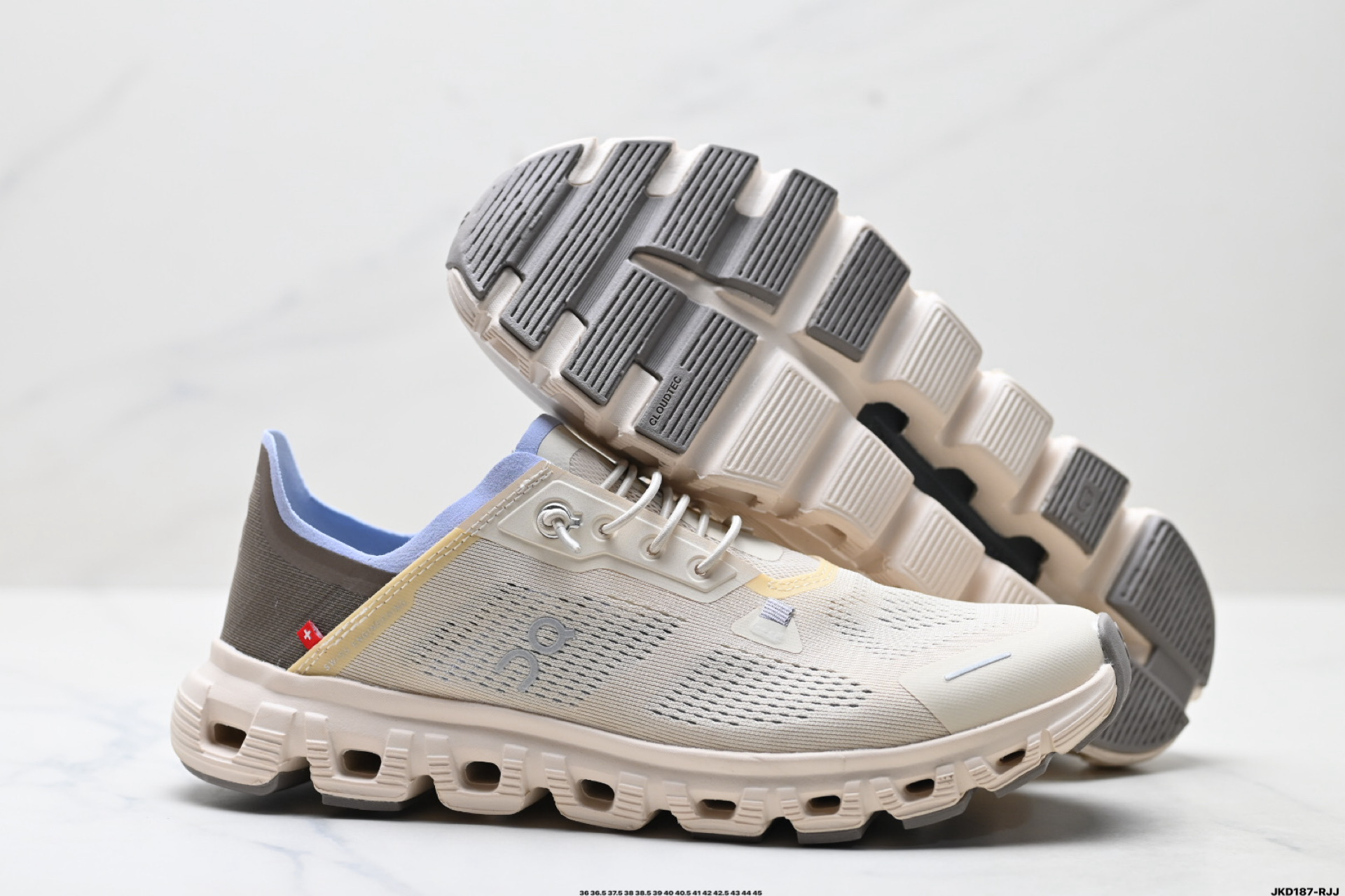 On昂跑 Cloud 6 Coast 轻量运动休闲鞋 轻量透气的工程网格结合环保人造麂皮