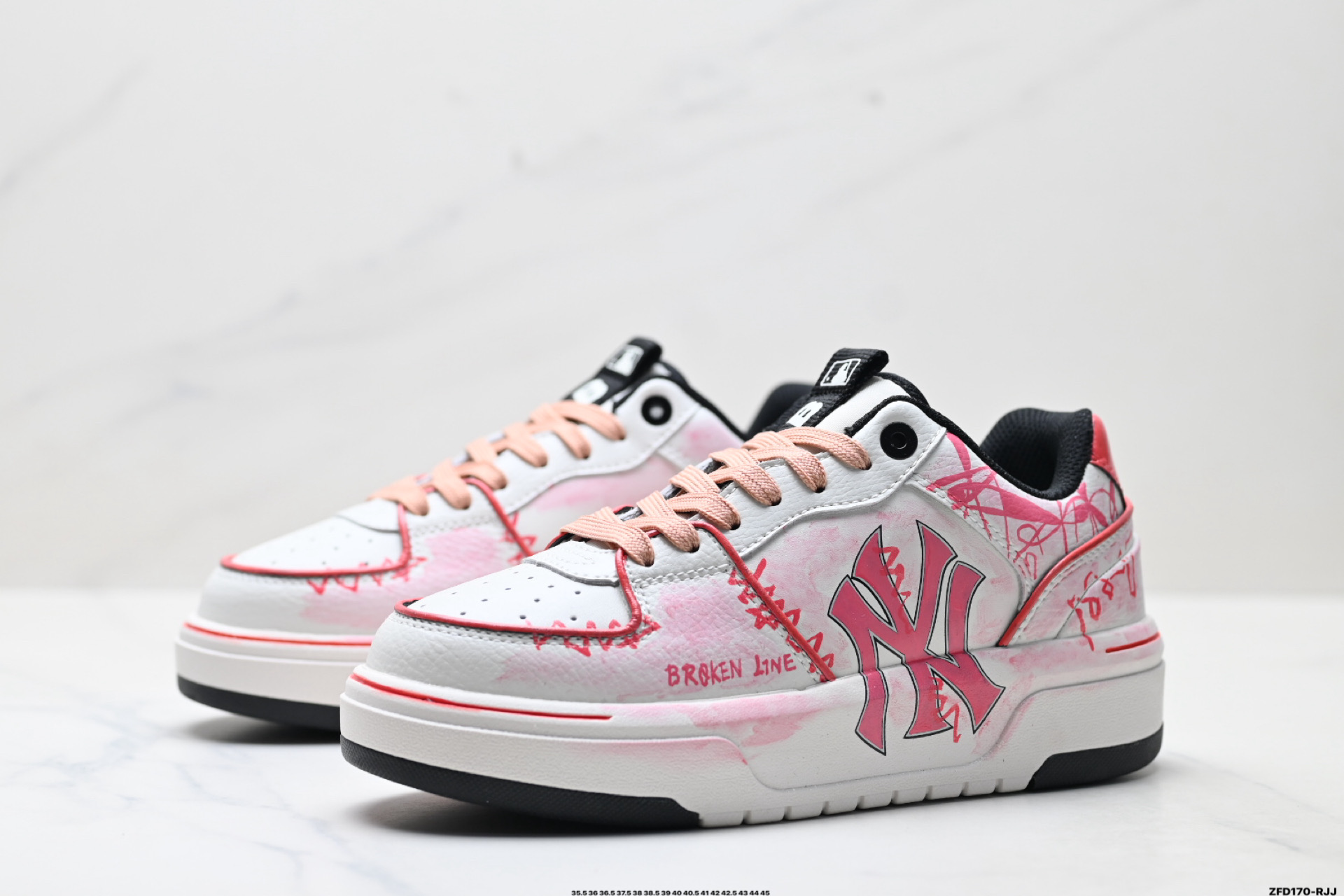 MLB Chunky Liner PU ‘DIY定制’ 简约时尚 百搭 包裹性保暖防滑防水减震 低帮 板鞋 3ASXCA12N