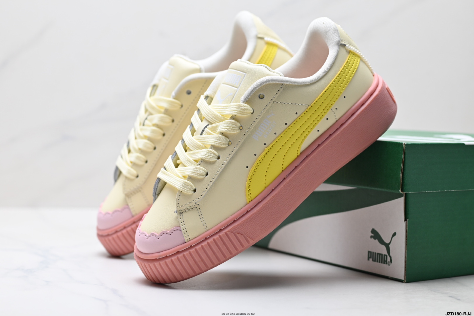 PUMA彪马板鞋女PLATFORM PEARL24新款复古松糕鞋运动休闲鞋 398910-02