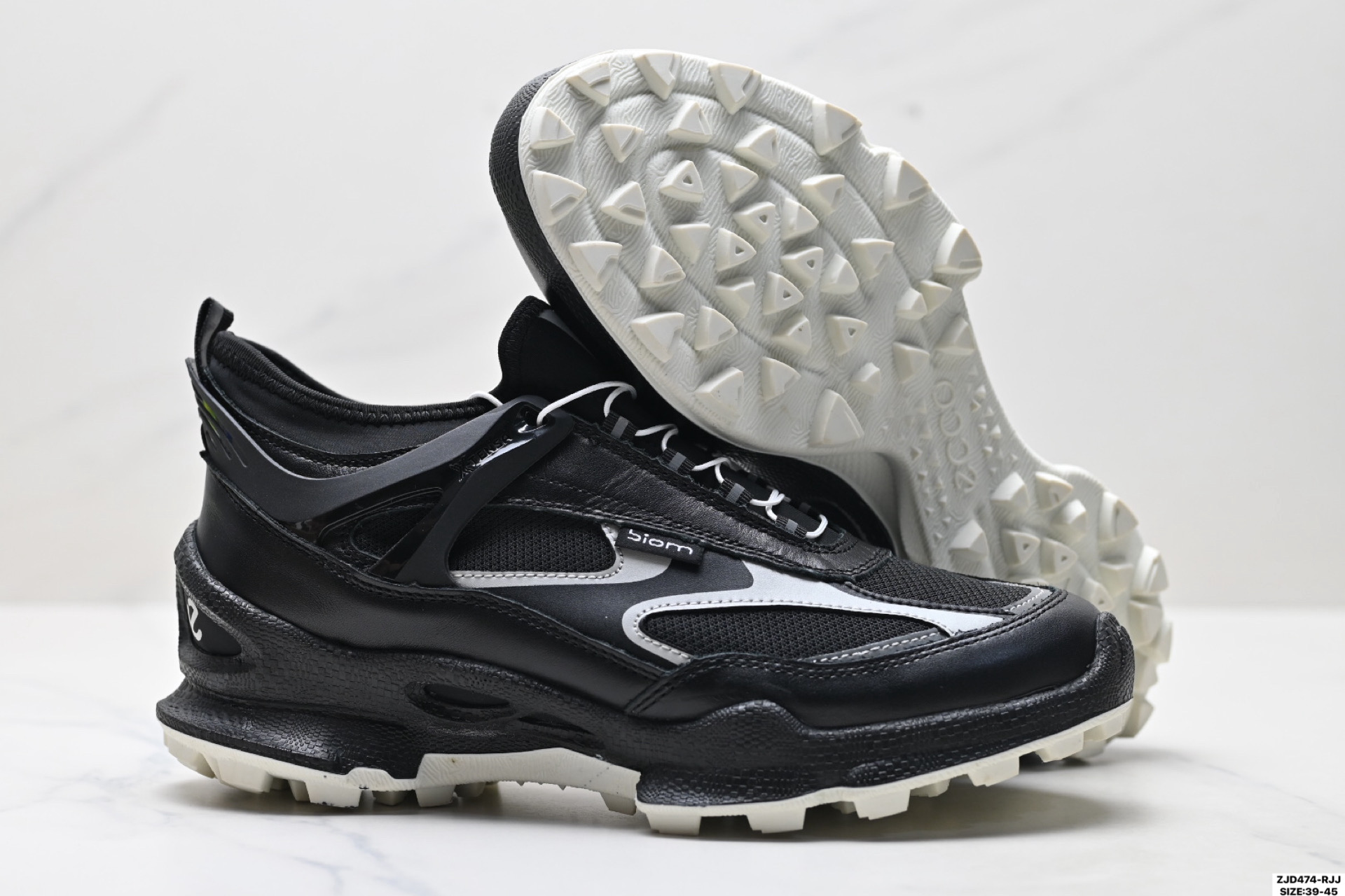 Ecco爱步 健步C 舒适时尚 牛皮防水透气回弹低帮跑步鞋