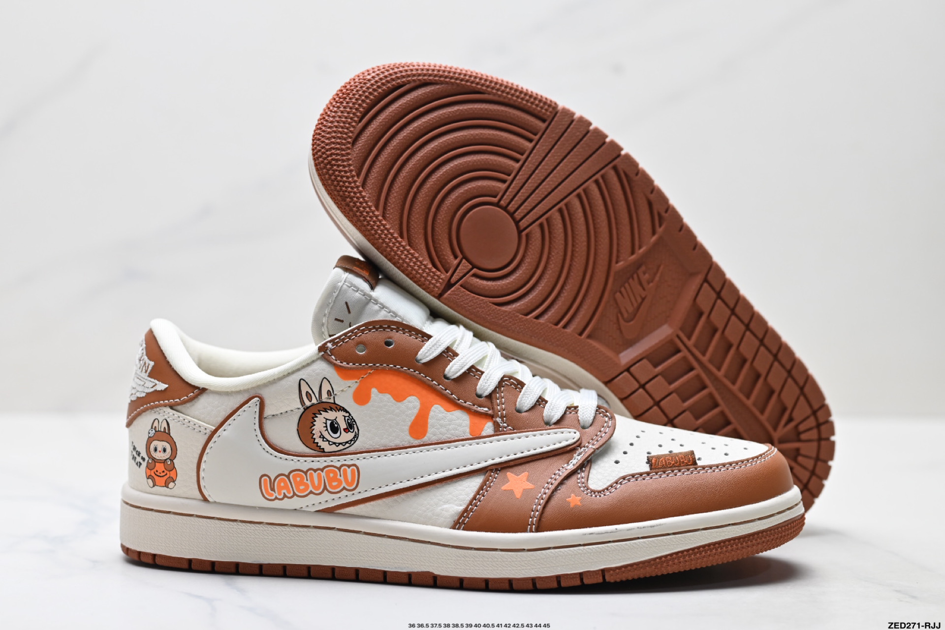 Nike Air Jordan 1 x Travis Scott AJ1倒勾 乔一倒钩 ‘DIY’定制 耐克 低帮文化篮球鞋 DZ5899-020