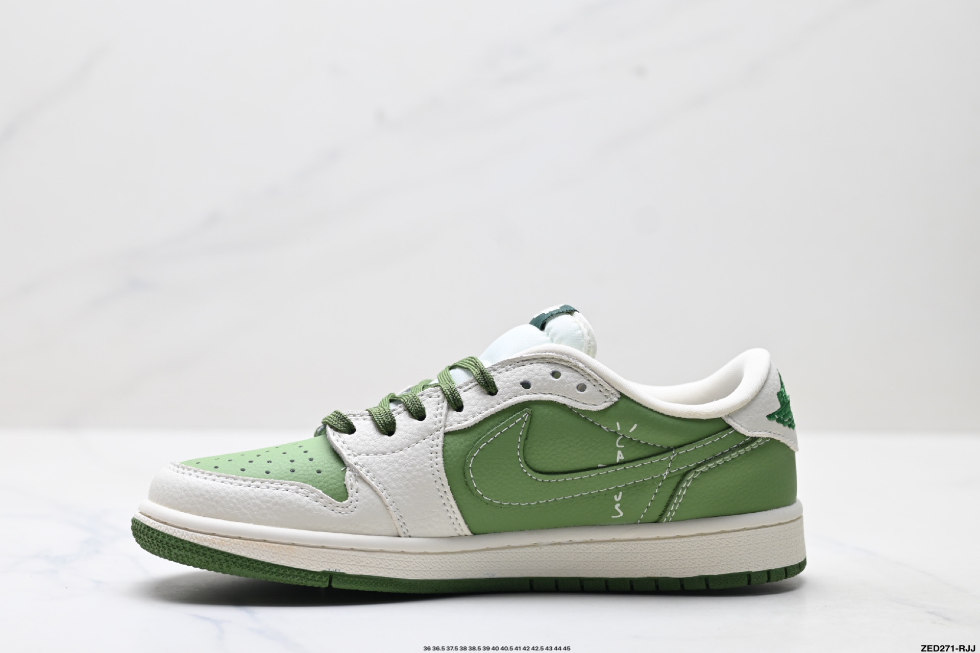 Nike Air Jordan 1 x Travis Scott AJ1倒勾 乔一倒钩 ‘DIY’定制 耐克 低帮文化篮球鞋 XS2025-028