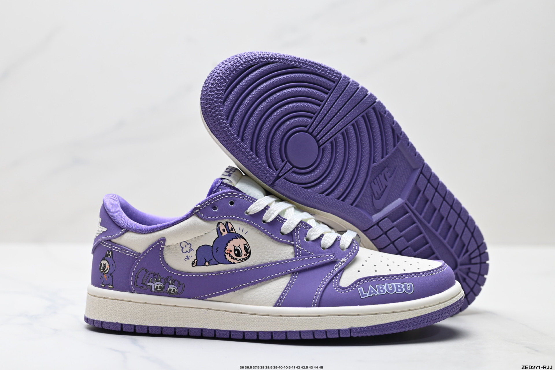 Nike Air Jordan 1 x Travis Scott AJ1倒勾 乔一倒钩 ‘DIY’定制 耐克 低帮文化篮球鞋 DD7866-113