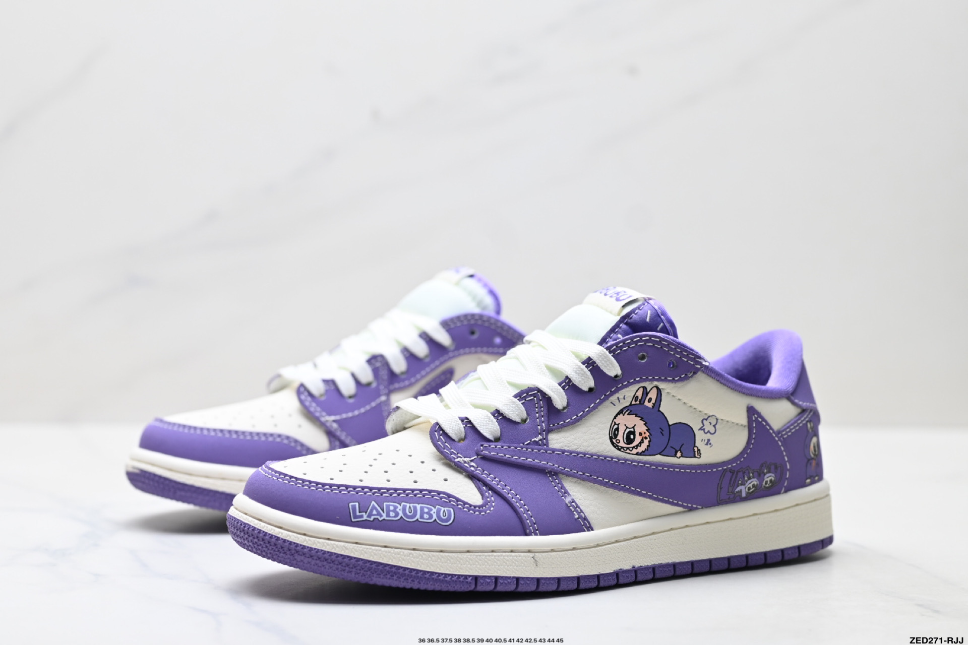 Nike Air Jordan 1 x Travis Scott AJ1倒勾 乔一倒钩 ‘DIY’定制 耐克 低帮文化篮球鞋 DD7866-113