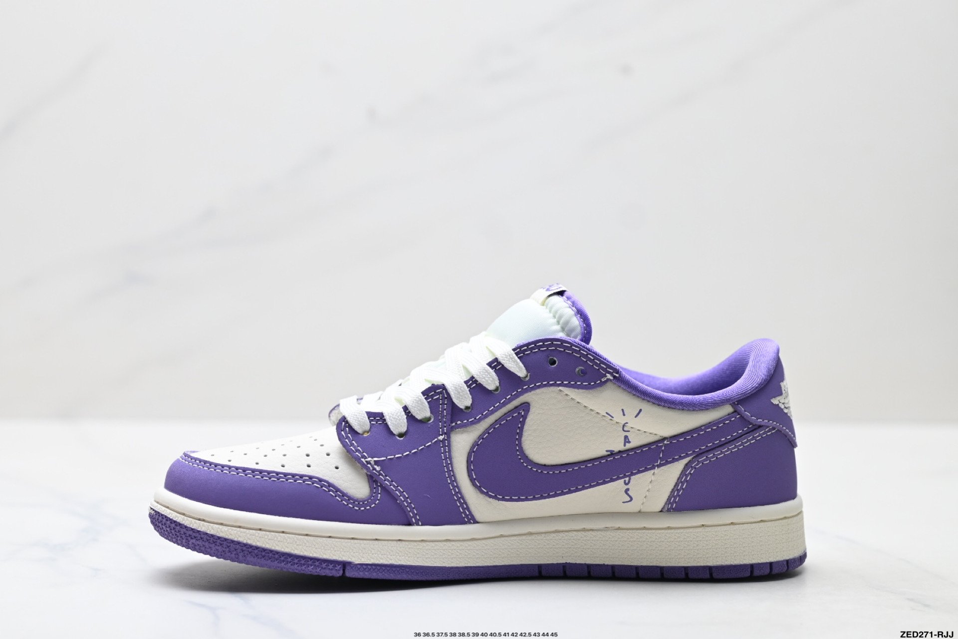 Nike Air Jordan 1 x Travis Scott AJ1倒勾 乔一倒钩 ‘DIY’定制 耐克 低帮文化篮球鞋 DD7866-113