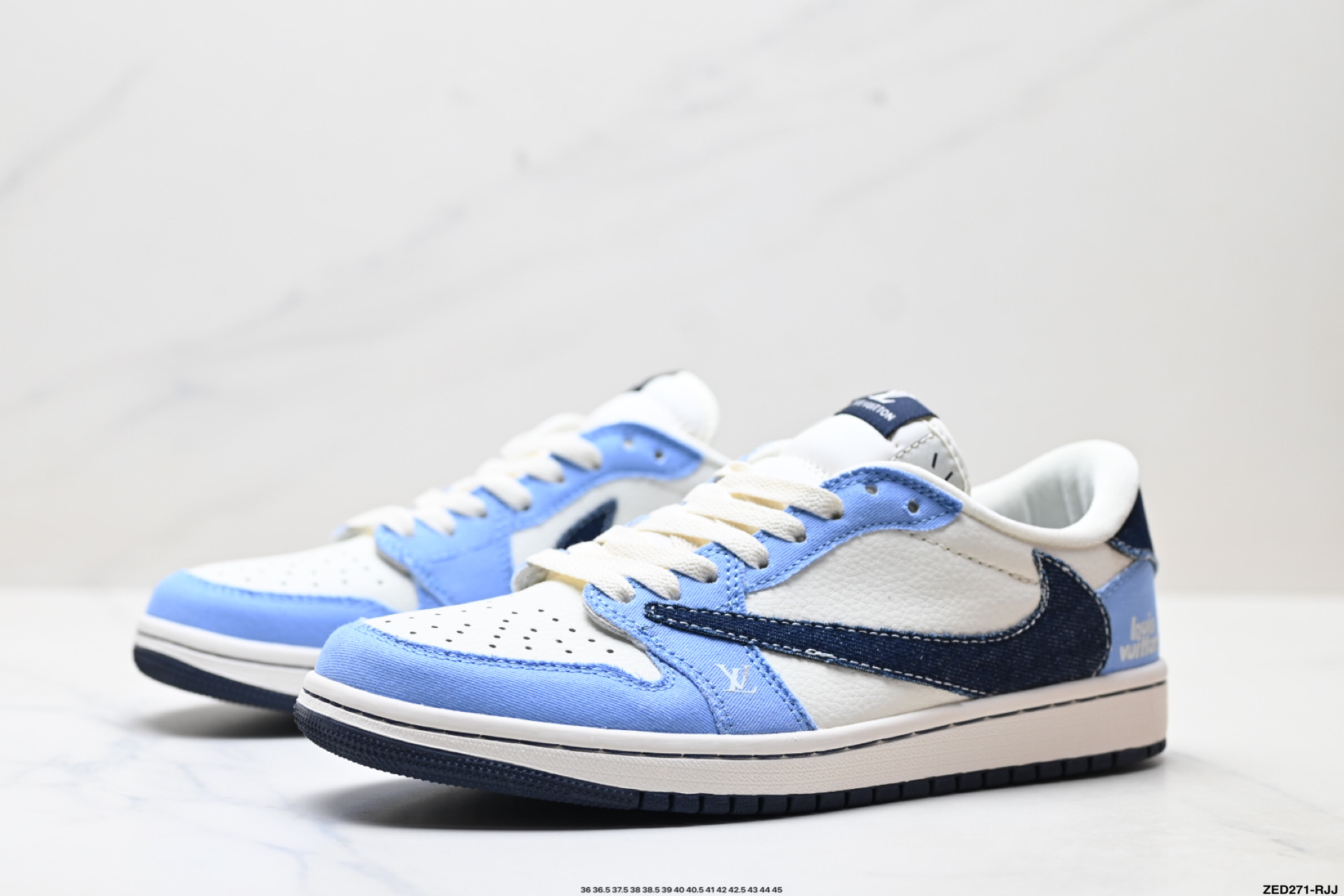 Nike Air Jordan 1 x Travis Scott AJ1倒勾 乔一倒钩 ‘DIY’定制 耐克 低帮文化篮球鞋 JW1188-146