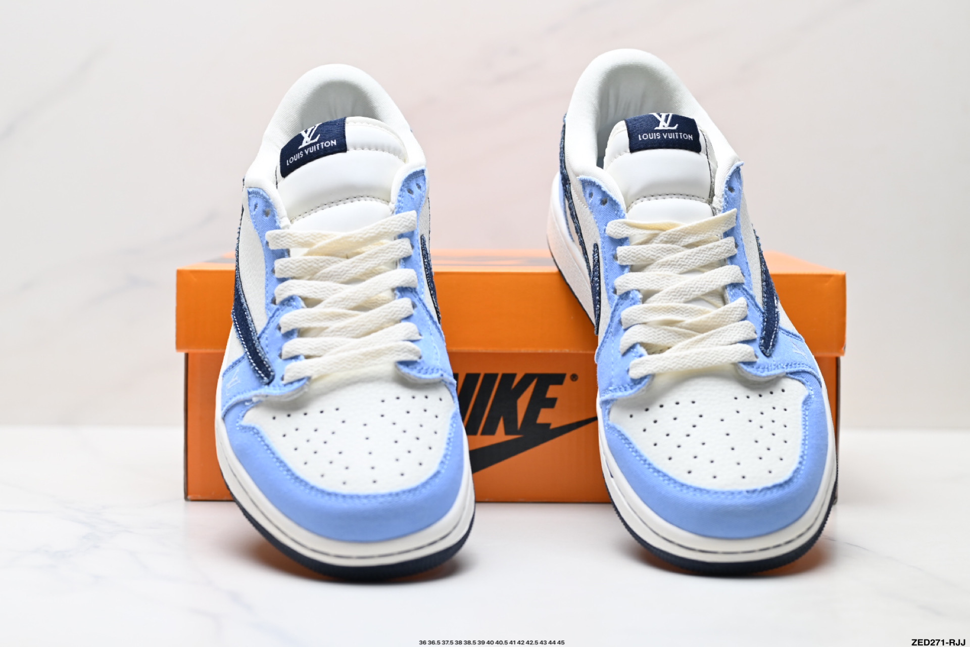 Nike Air Jordan 1 x Travis Scott AJ1倒勾 乔一倒钩 ‘DIY’定制 耐克 低帮文化篮球鞋 JW1188-146