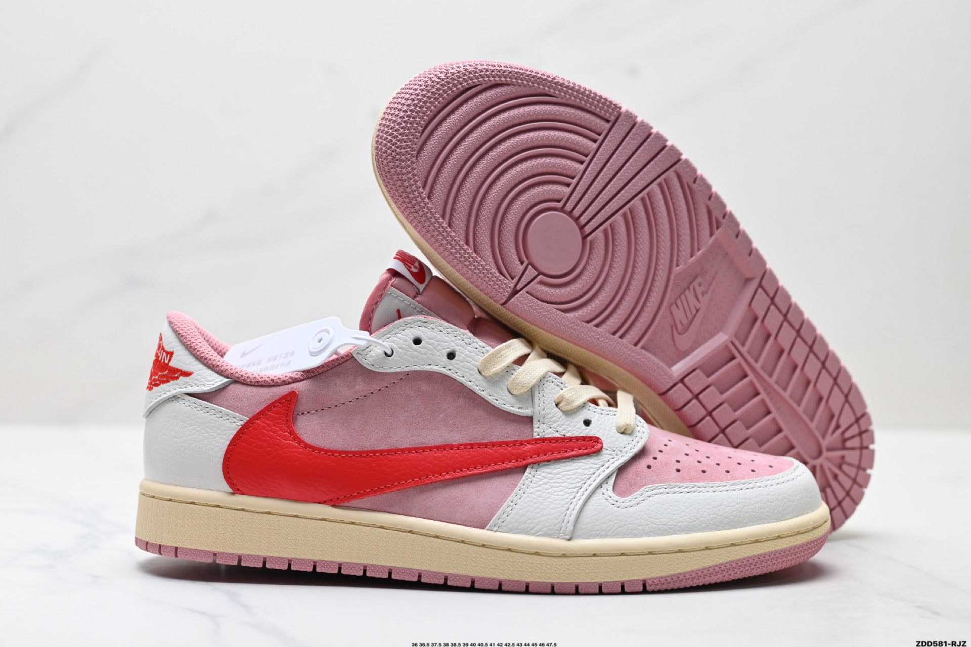 Nike Air Jordan 1 x Travis Scott AJ1倒勾 乔一倒钩 耐克 低帮文化篮球鞋 DM7866-100