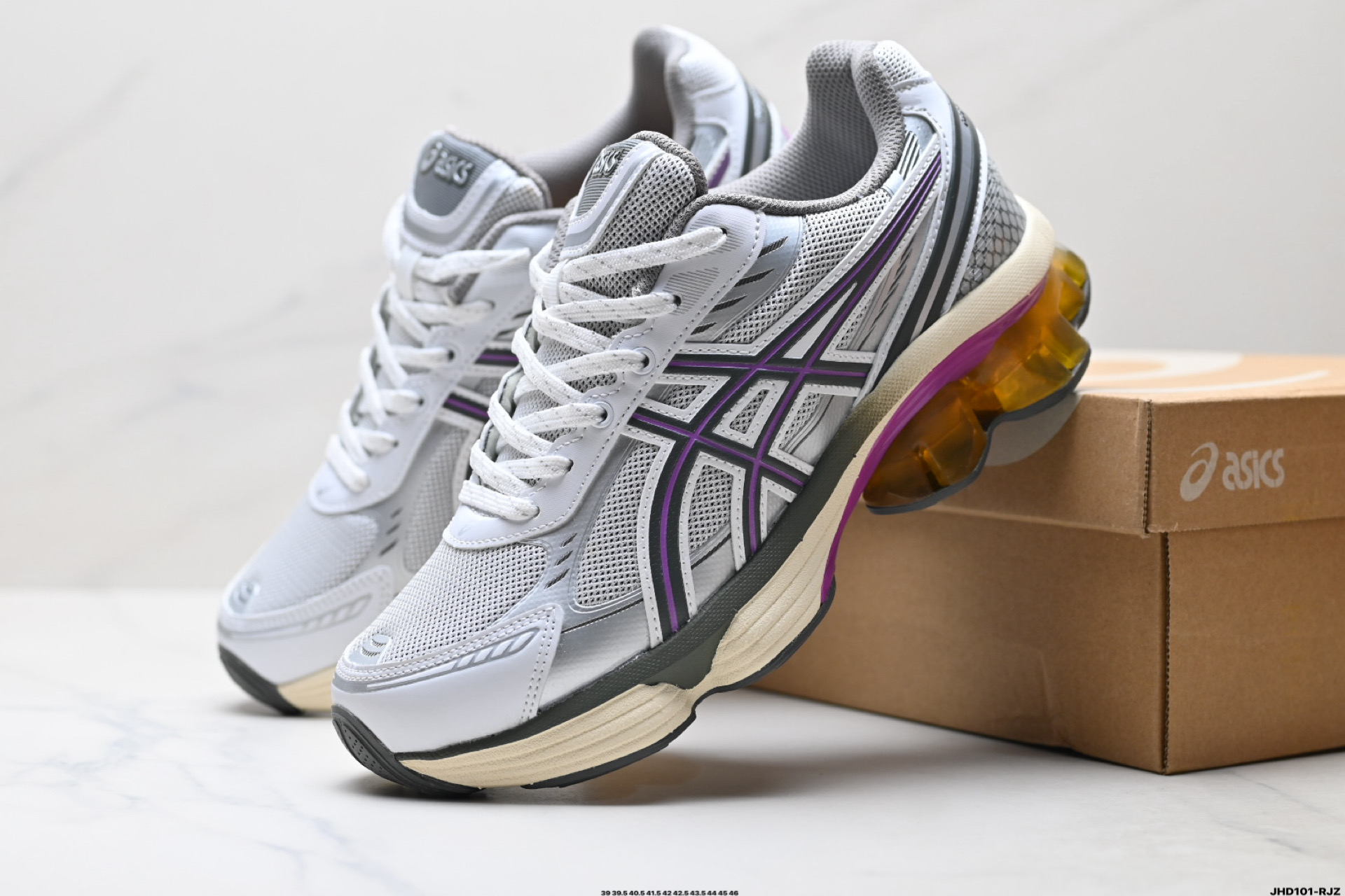 Asics Gel-Kinetic Fluent 亚瑟士 复古休闲运动鞋厚底增高老爹鞋 1203A591-021