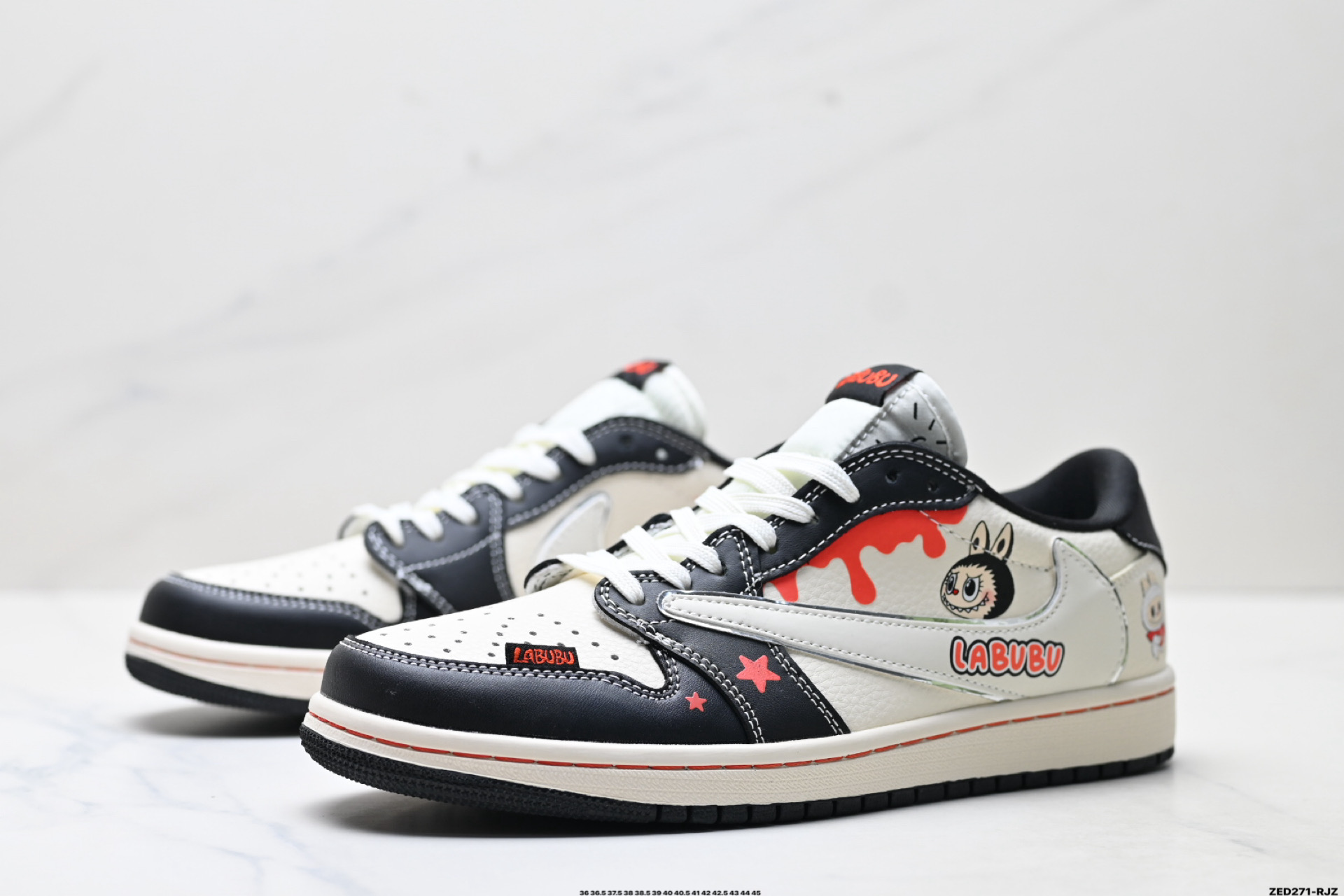 Nike Air Jordan 1 x Travis Scott AJ1倒勾 乔一倒钩 ‘DIY’定制 耐克 低帮文化篮球鞋 DZ5899-019