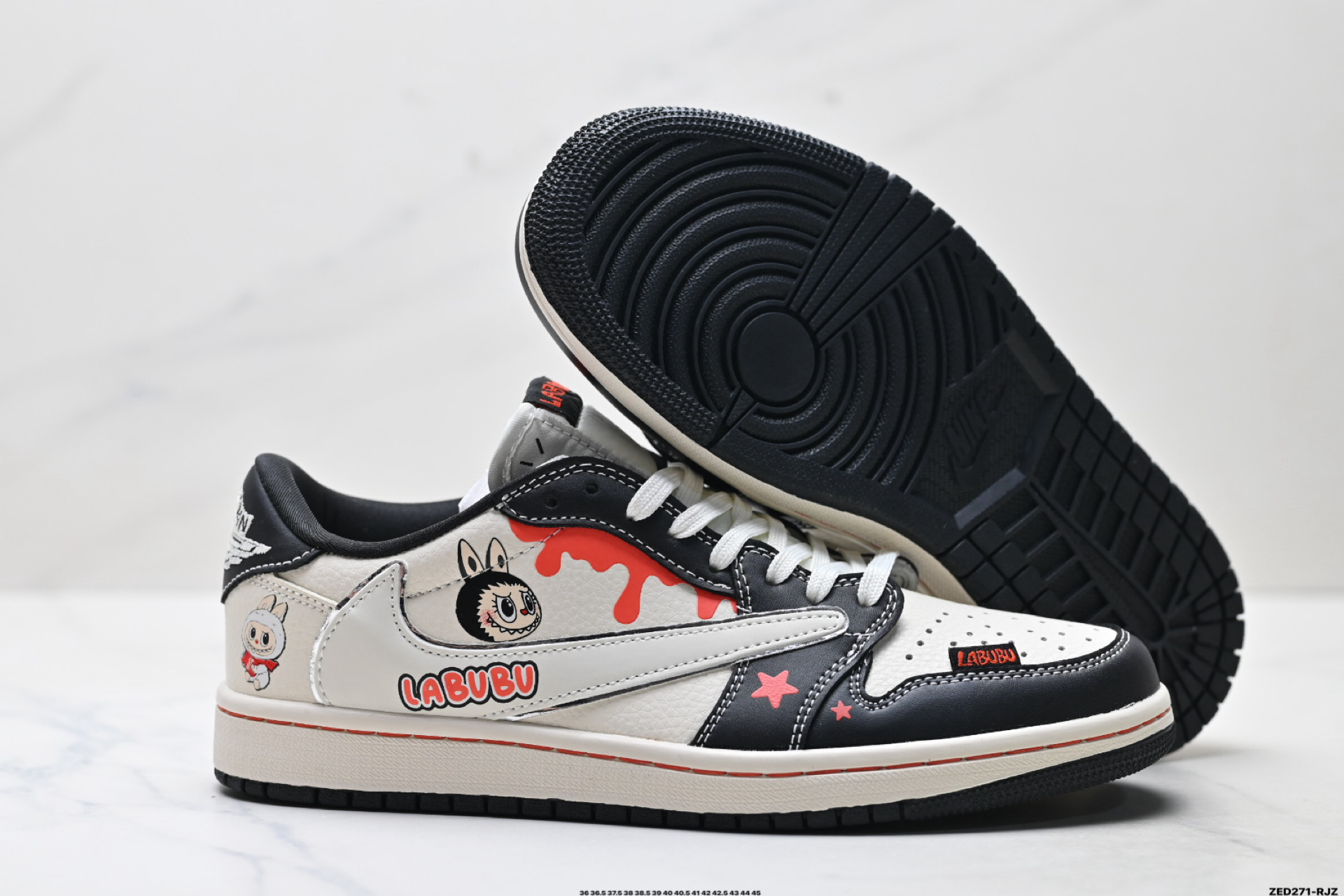 Nike Air Jordan 1 x Travis Scott AJ1倒勾 乔一倒钩 ‘DIY’定制 耐克 低帮文化篮球鞋 DZ5899-019