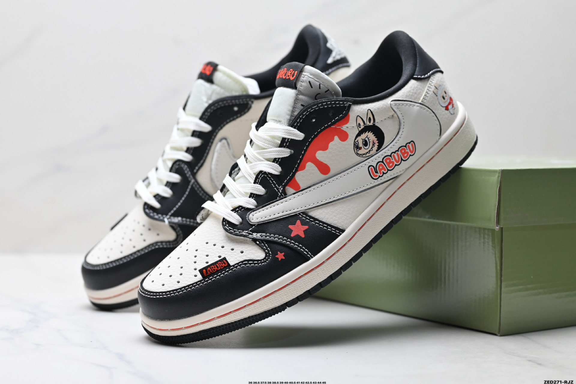 Nike Air Jordan 1 x Travis Scott AJ1倒勾 乔一倒钩 ‘DIY’定制 耐克 低帮文化篮球鞋 DZ5899-019