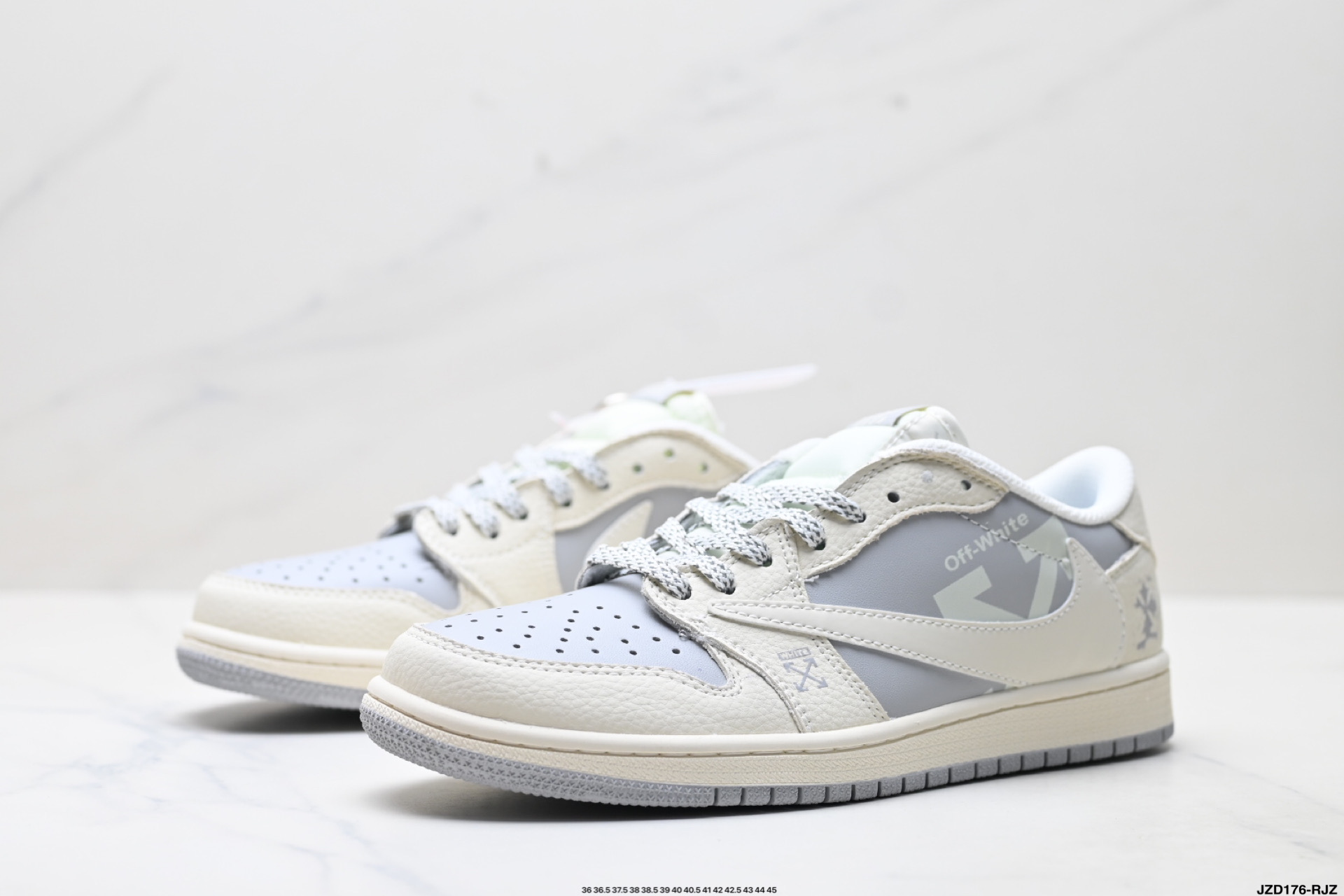 Nike Air Jordan 1 x Off-White: Zapatillas Bajas de Baloncesto Personalizadas 5 i1757609262581 8685 0 3