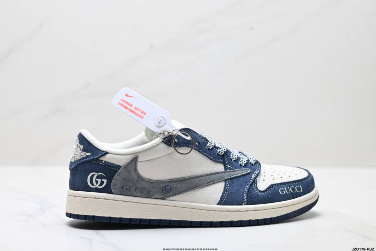 Nike x Gucci Air Jordan 1 Low Travis Scott Custom 'DIY' Sneakers 6 Nike x Gucci Air Jordan 1 Low Travis Scott Custom ‘DIY’ Sneakers