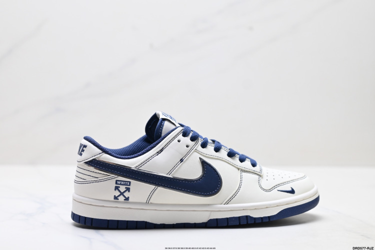 Nike Dunk Low Retro 'DIY' White/Navy Blue Casual Sneakers DJ2024-044 1 Nike Dunk Low Retro ‘DIY’ White/Navy Blue Casual Sneakers DJ2024-044