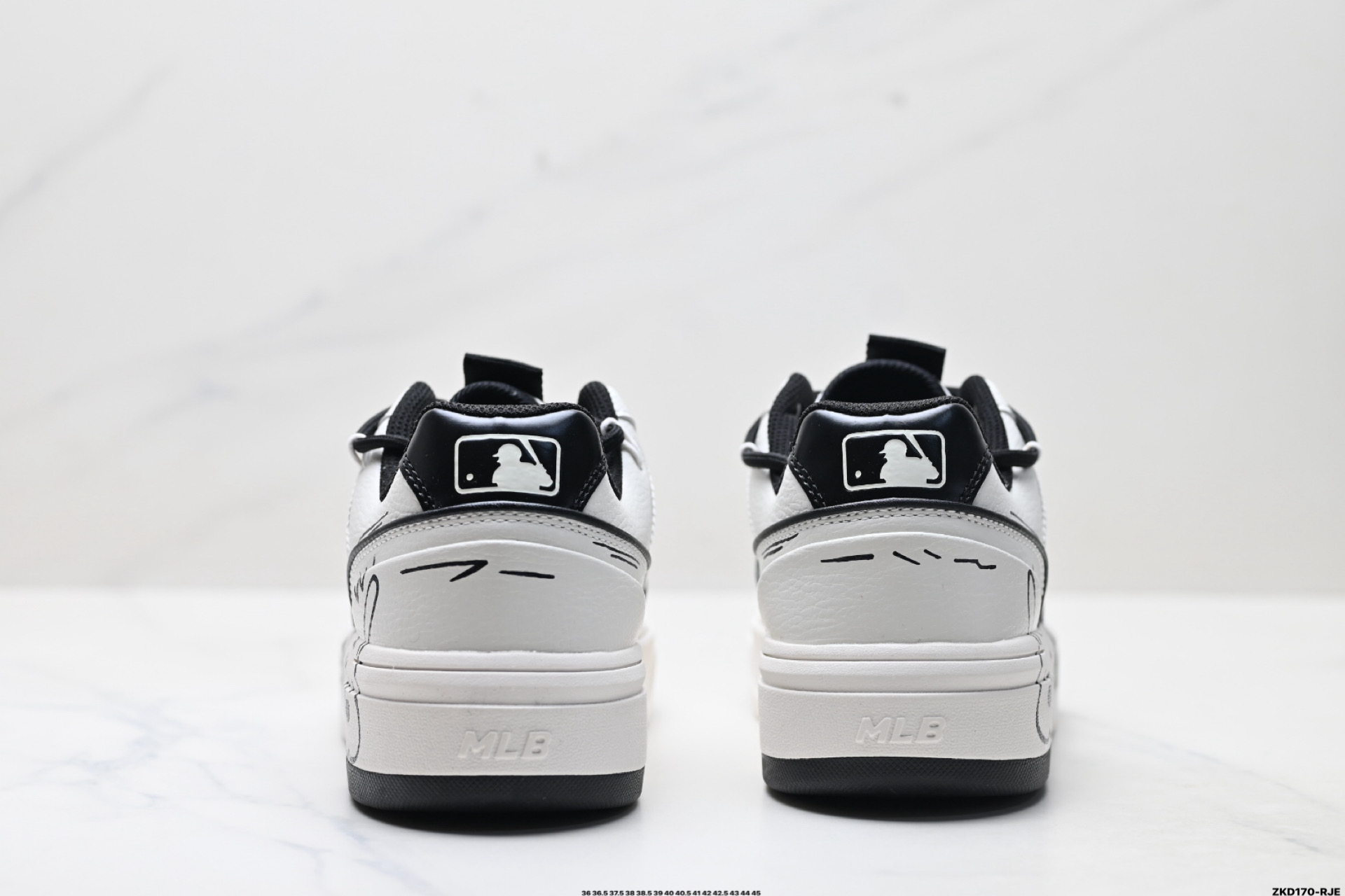 MLB Chunky Liner PU ‘DIY定制’ 简约时尚 百搭 包裹性保暖防滑防水减震 低帮 板鞋 3ASXCA12N