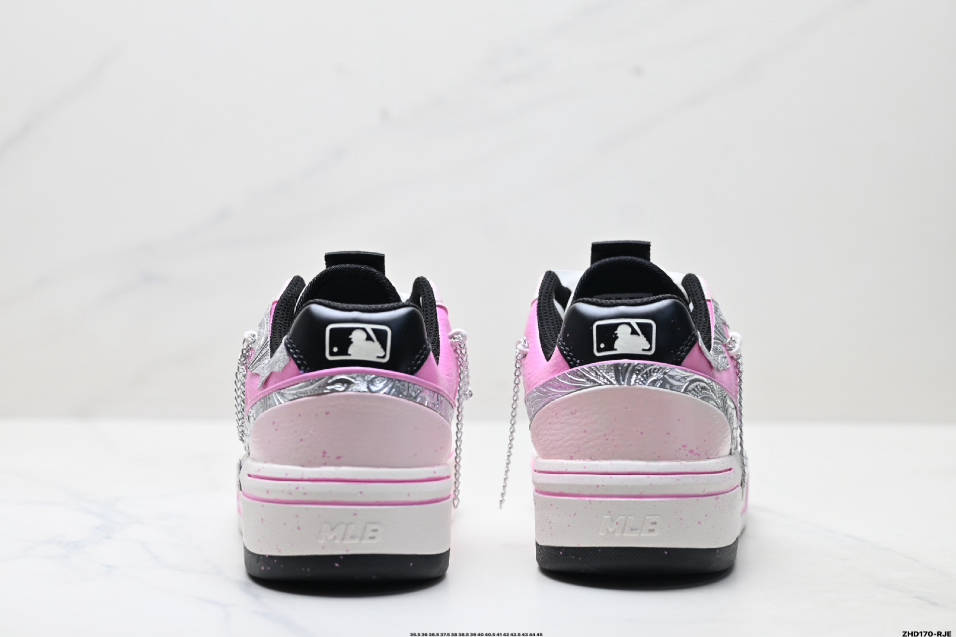 MLB Chunky Liner PU ‘DIY定制’ 简约时尚 百搭 包裹性保暖防滑防水减震 低帮 板鞋 3ASXCA12N