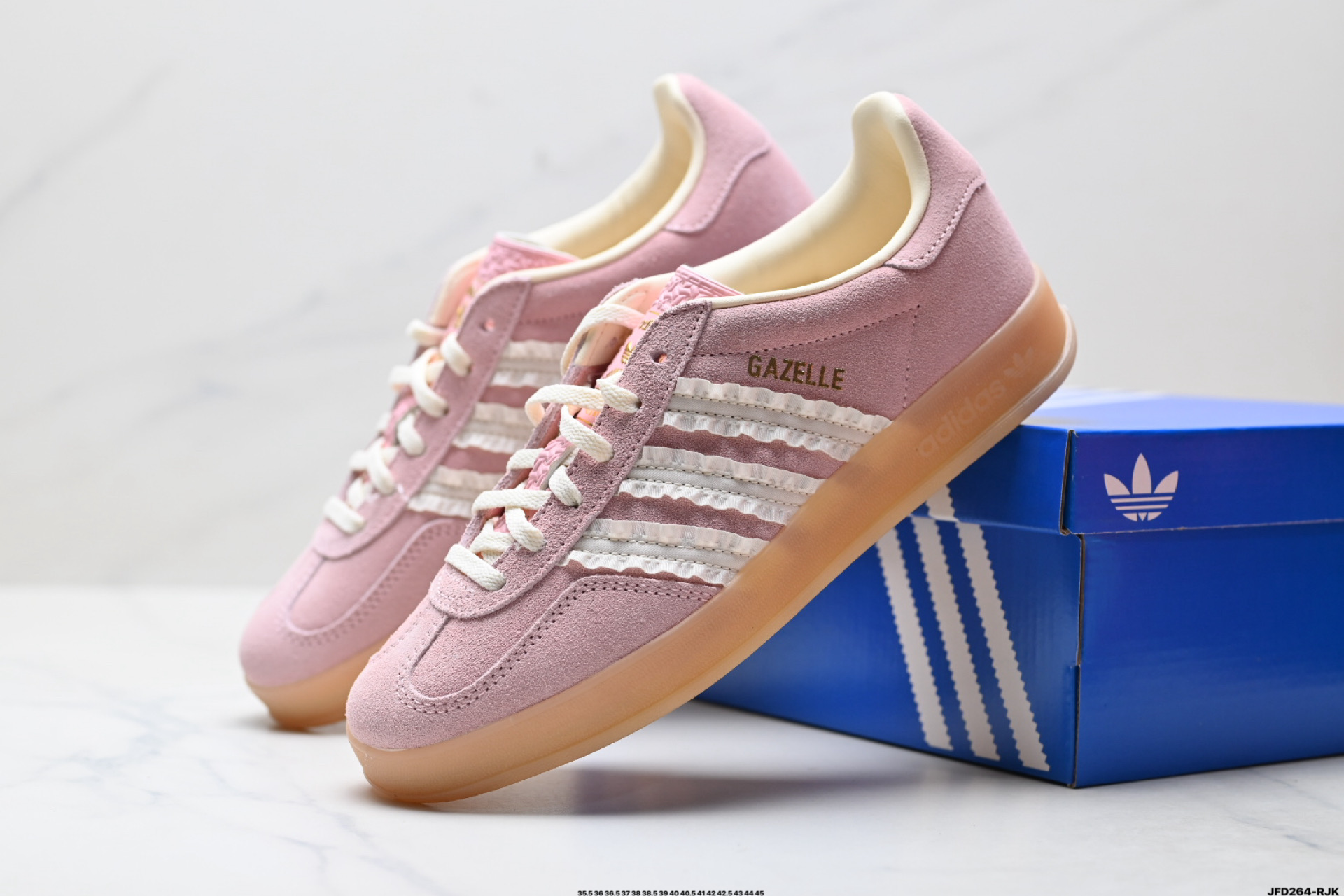 Adidas Originals Gazelle Indoor 三叶草休闲防滑耐磨低帮板鞋 JS1413