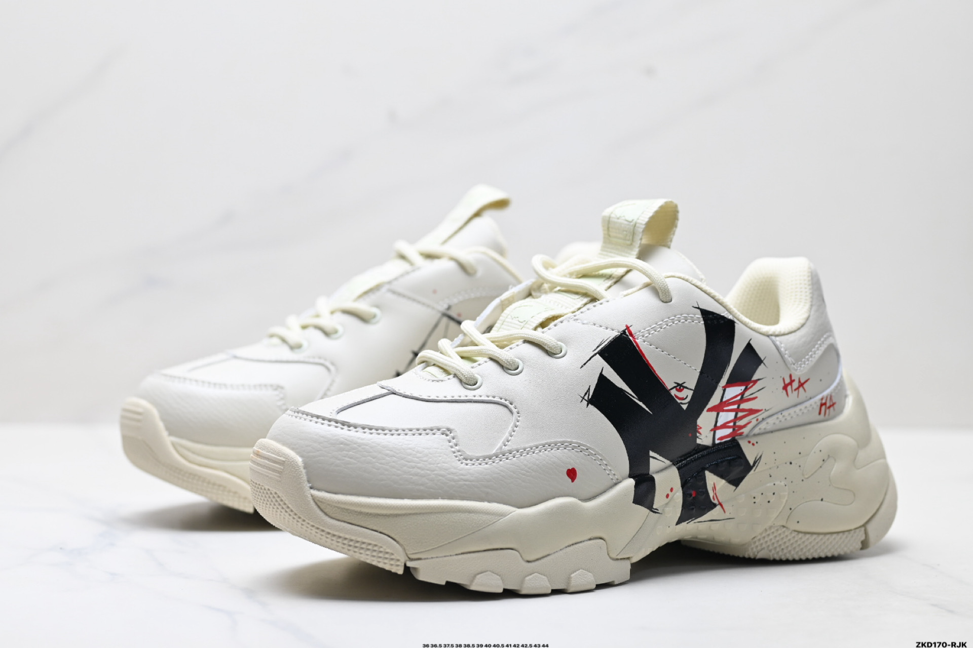 MLB BIGBALL CHUNKY PIXEL ‘DIY定制’ 简约时尚 百搭 包裹性保暖防滑防水减震 低帮 板鞋 3ASXCA12N