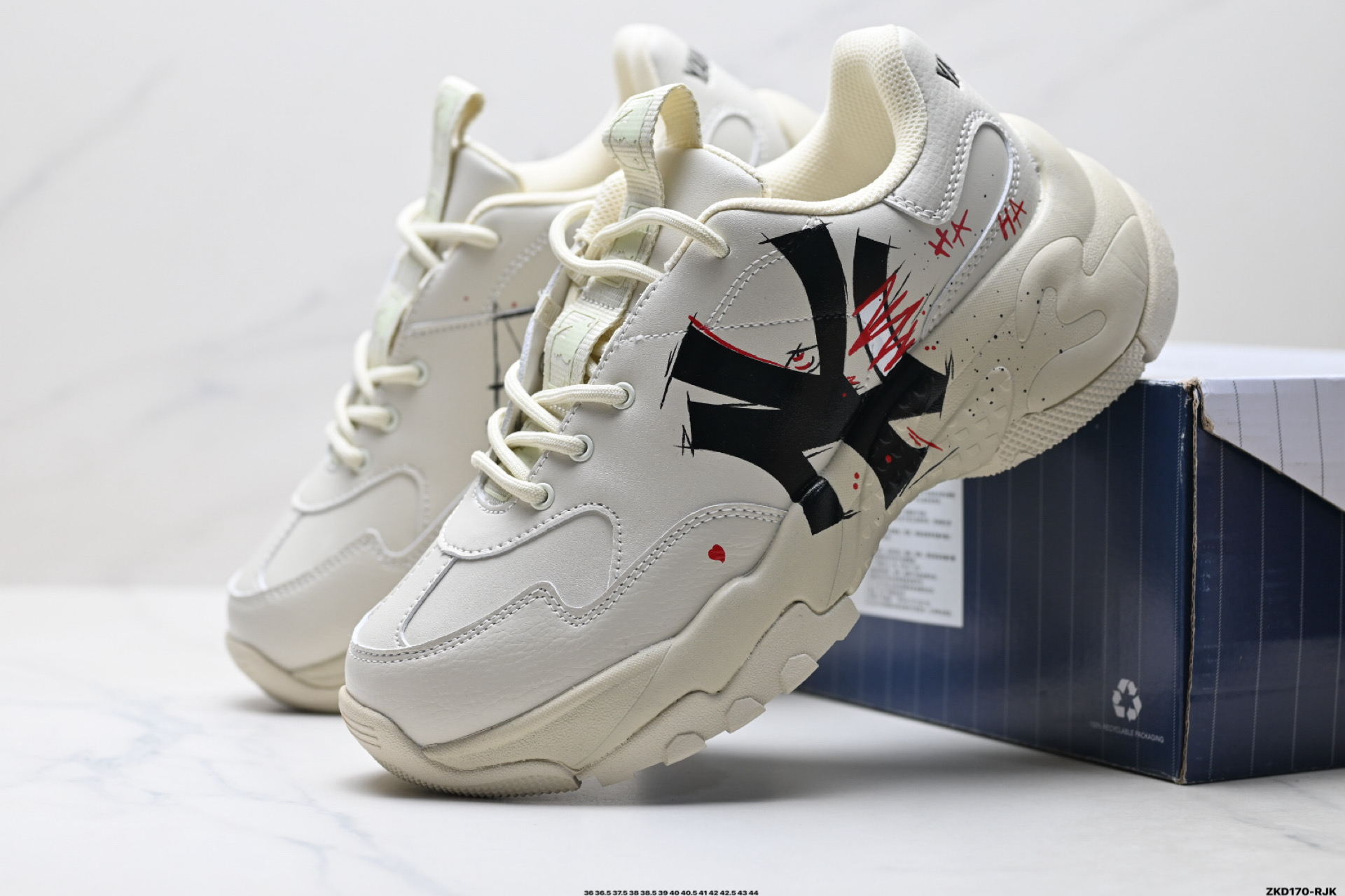 MLB BIGBALL CHUNKY PIXEL ‘DIY定制’ 简约时尚 百搭 包裹性保暖防滑防水减震 低帮 板鞋 3ASXCA12N