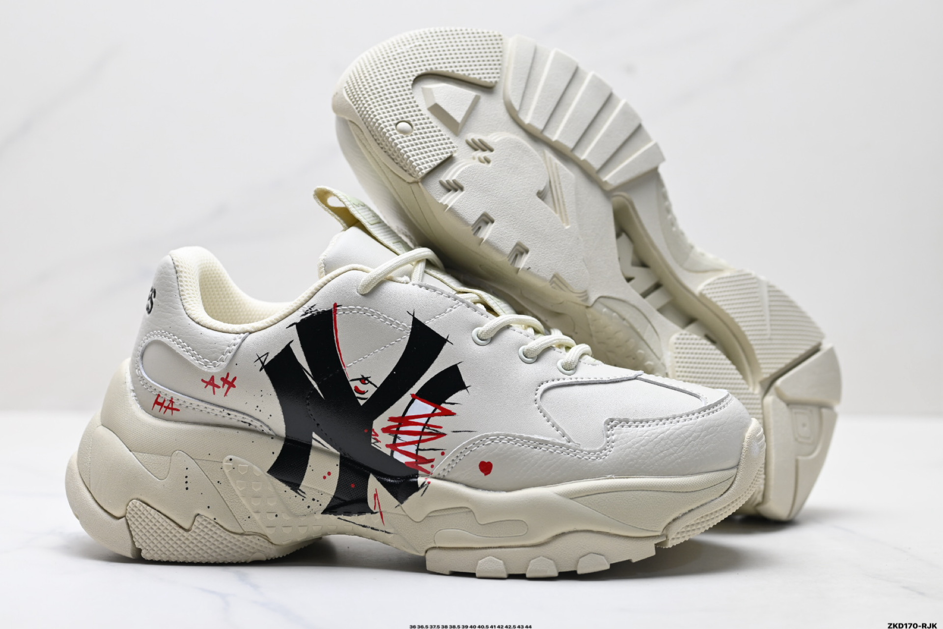 MLB BIGBALL CHUNKY PIXEL ‘DIY定制’ 简约时尚 百搭 包裹性保暖防滑防水减震 低帮 板鞋 3ASXCA12N