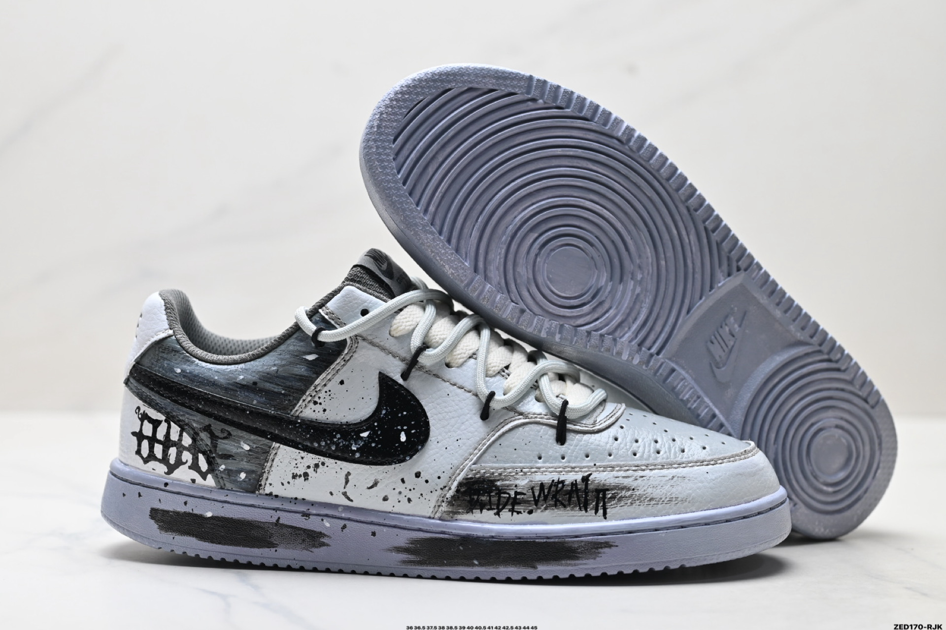NIKE COURT VISION LO ‘DIY’定制 低帮百搭 透气休闲运动板鞋 DH2987-101